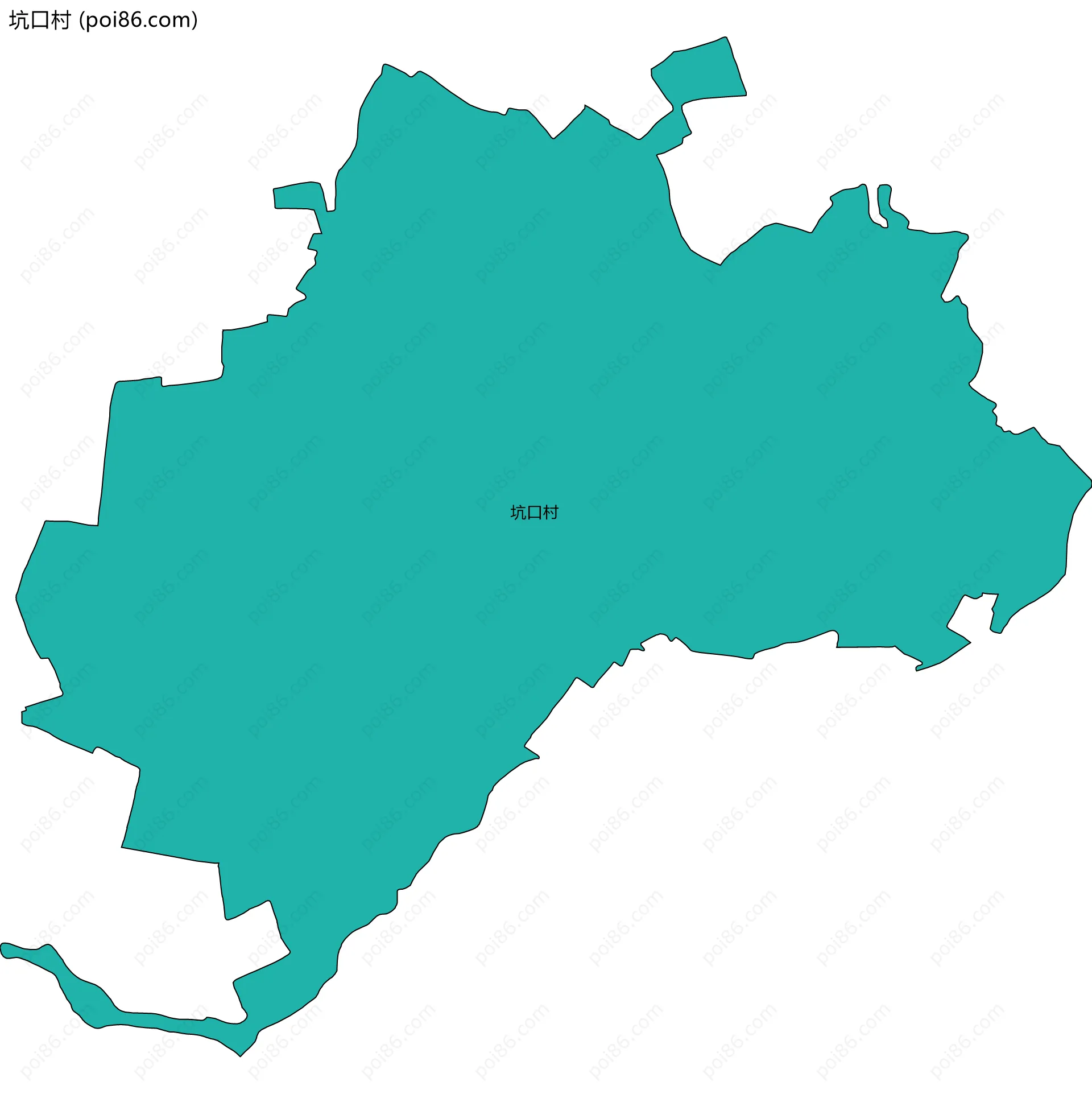 坑口村边界地图