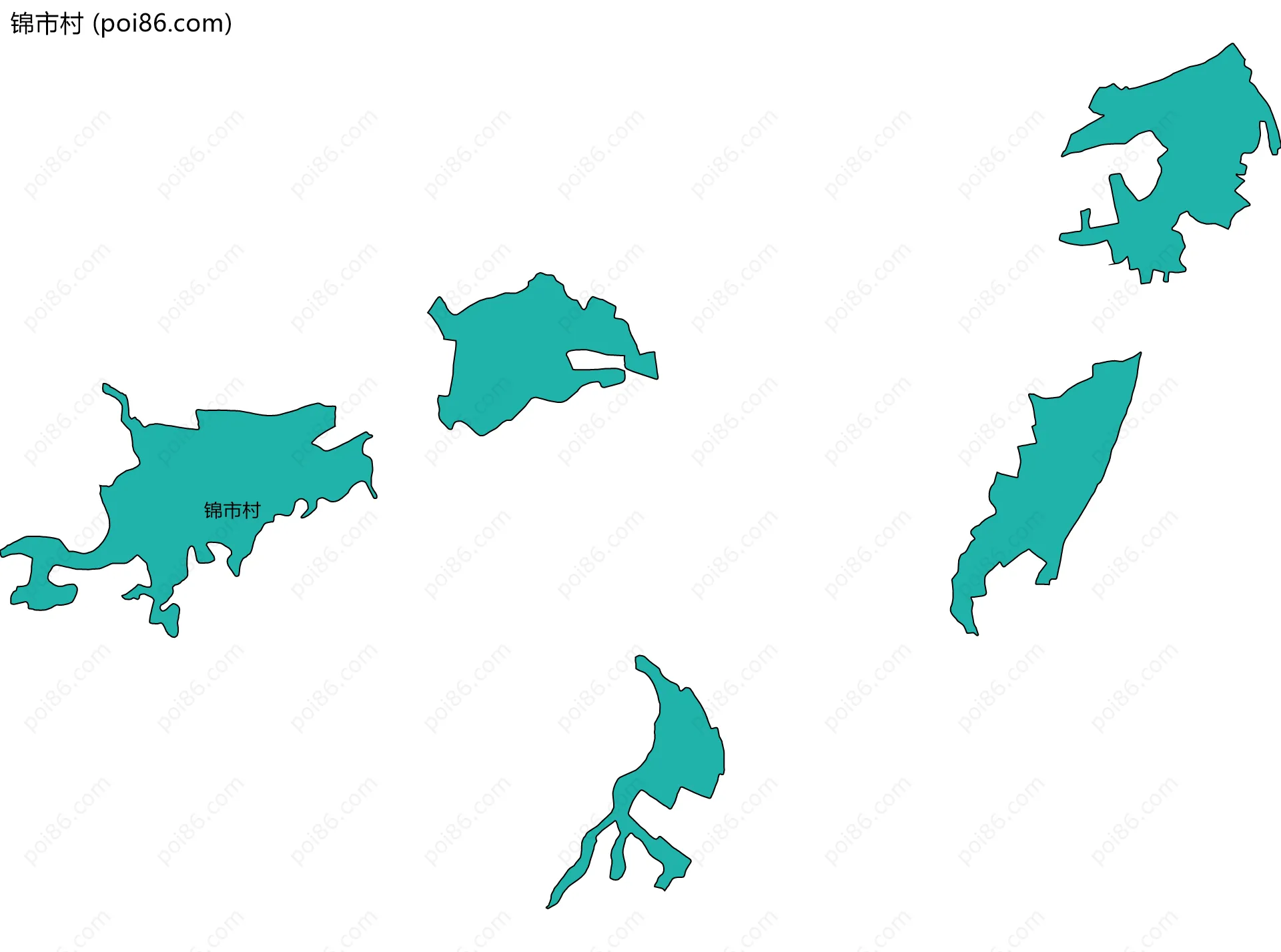 锦市村边界地图