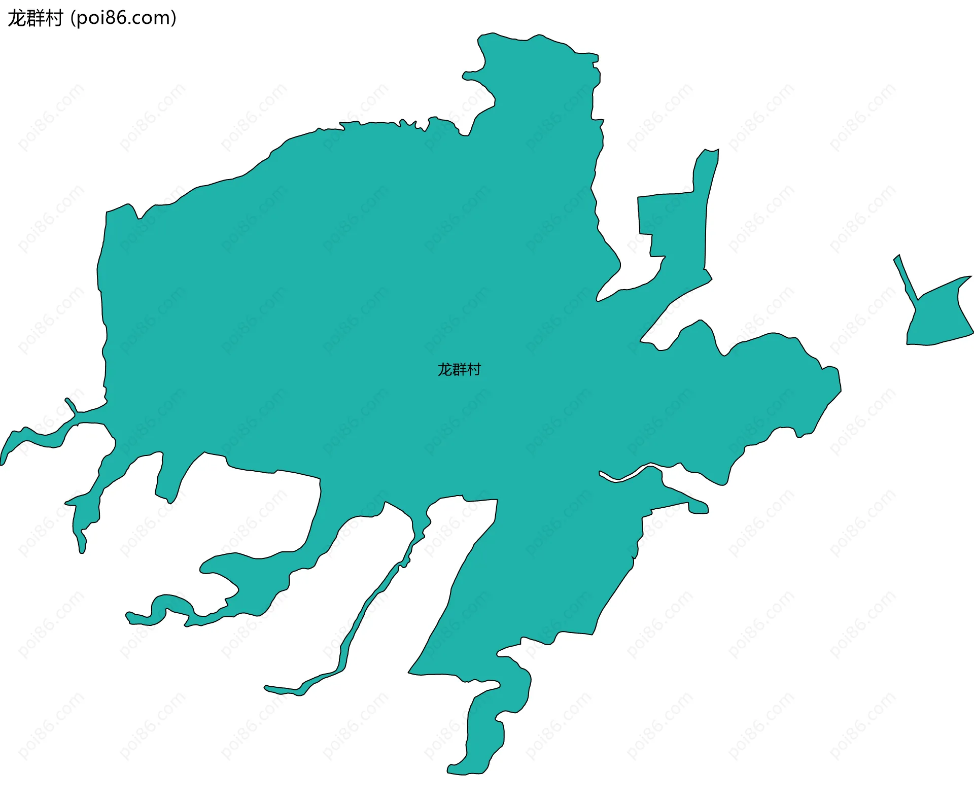 龙群村边界地图