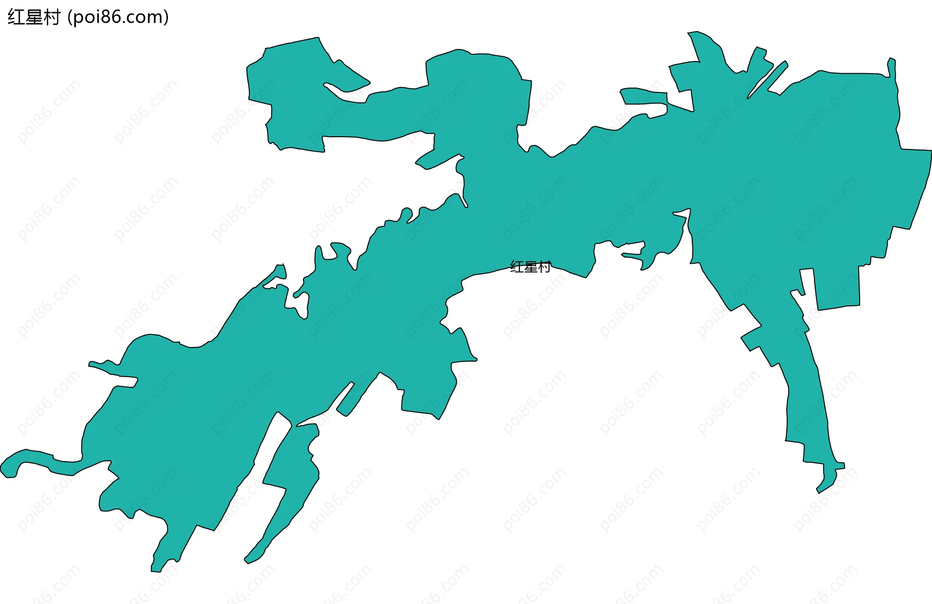 红星村边界地图
