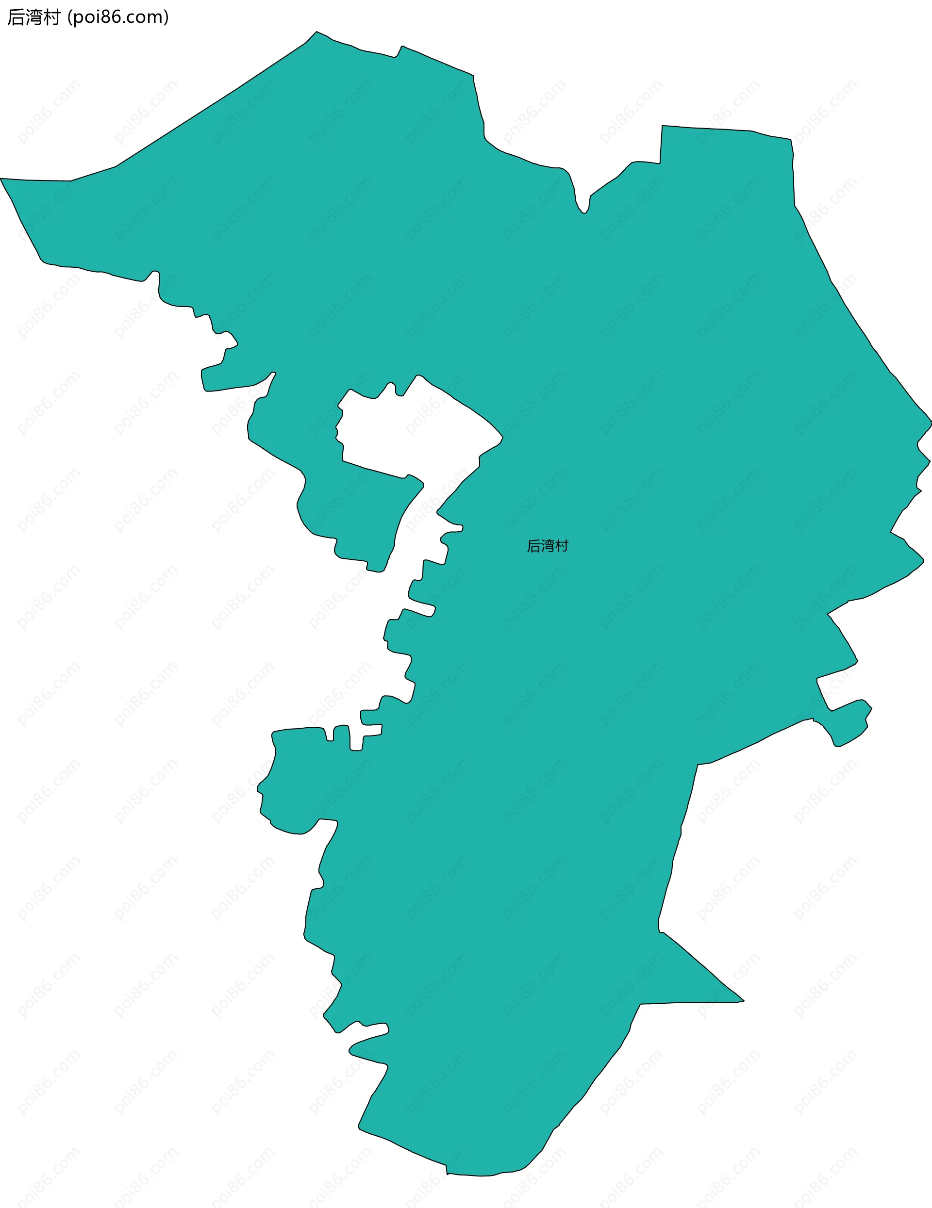 后湾村边界地图