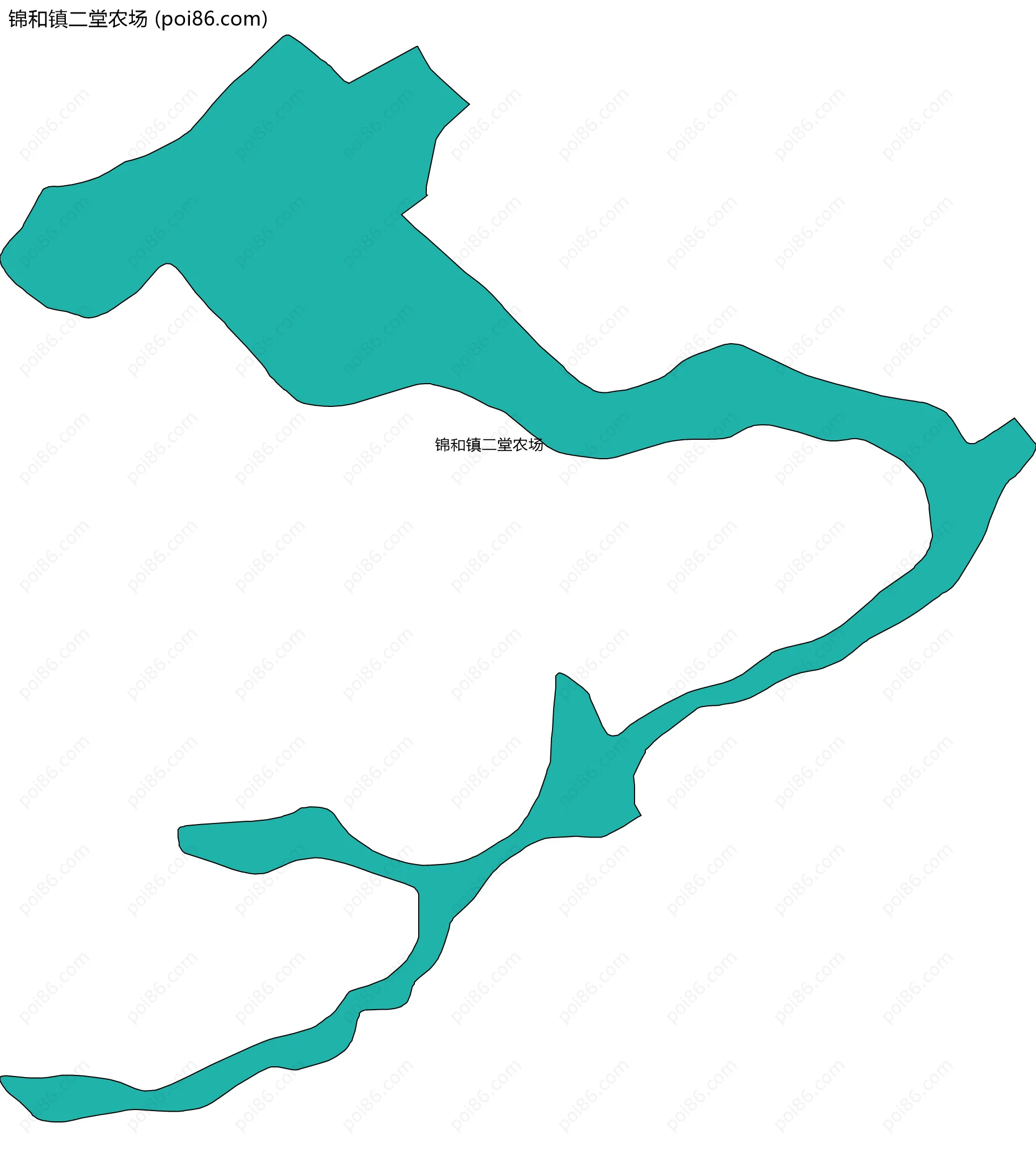 锦和镇二堂农场边界地图