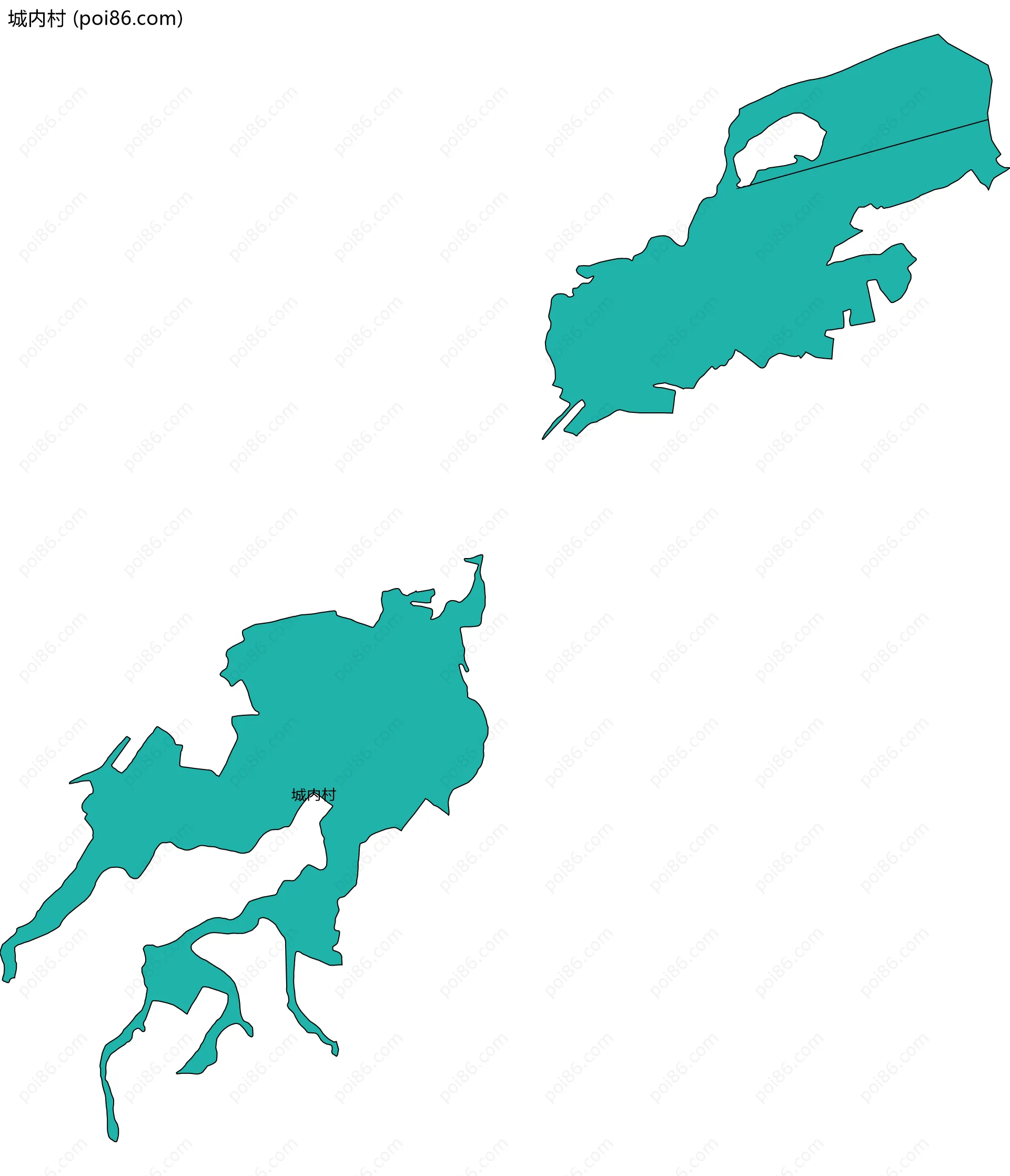 城内村边界地图