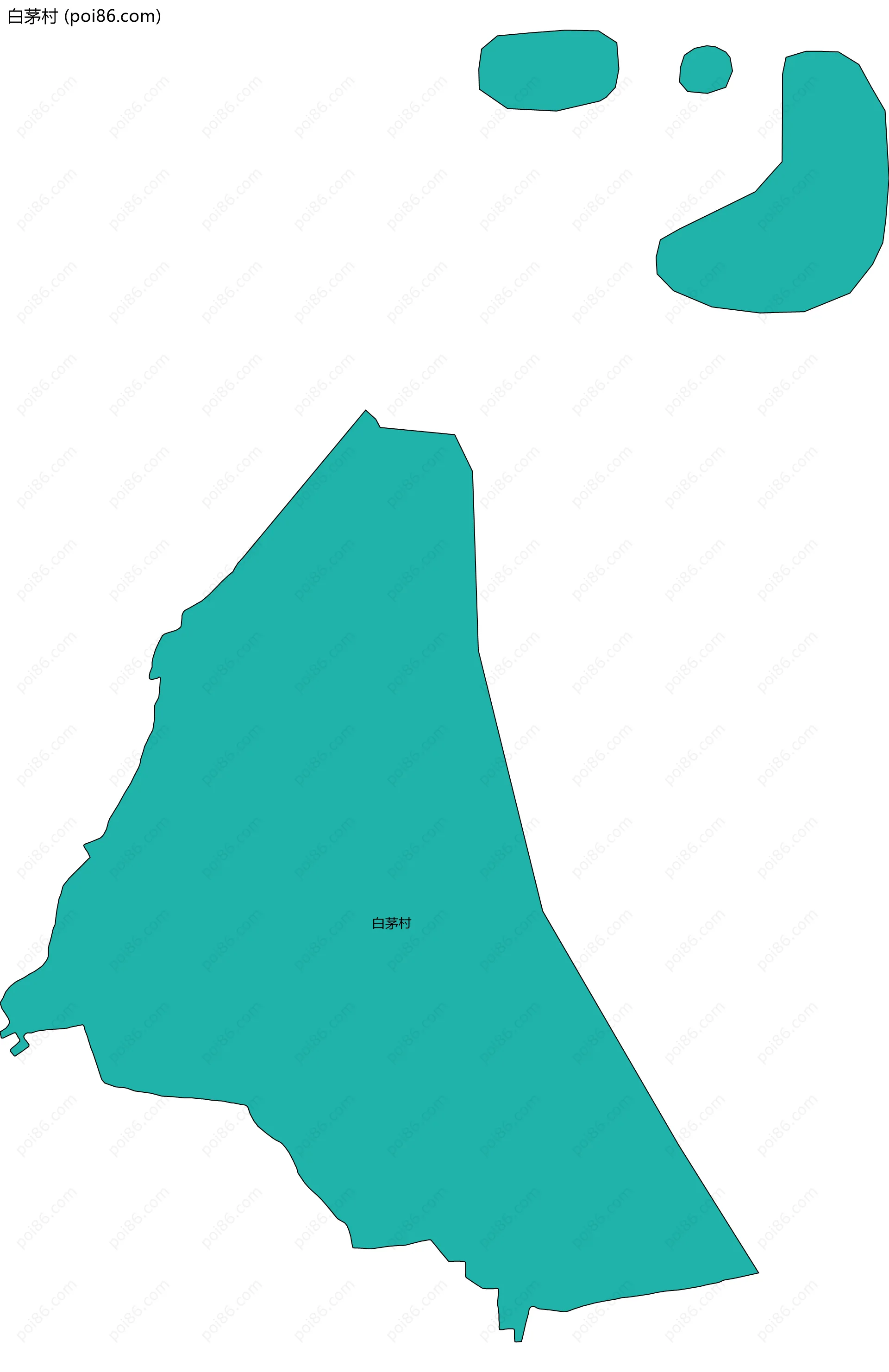 白茅村边界地图