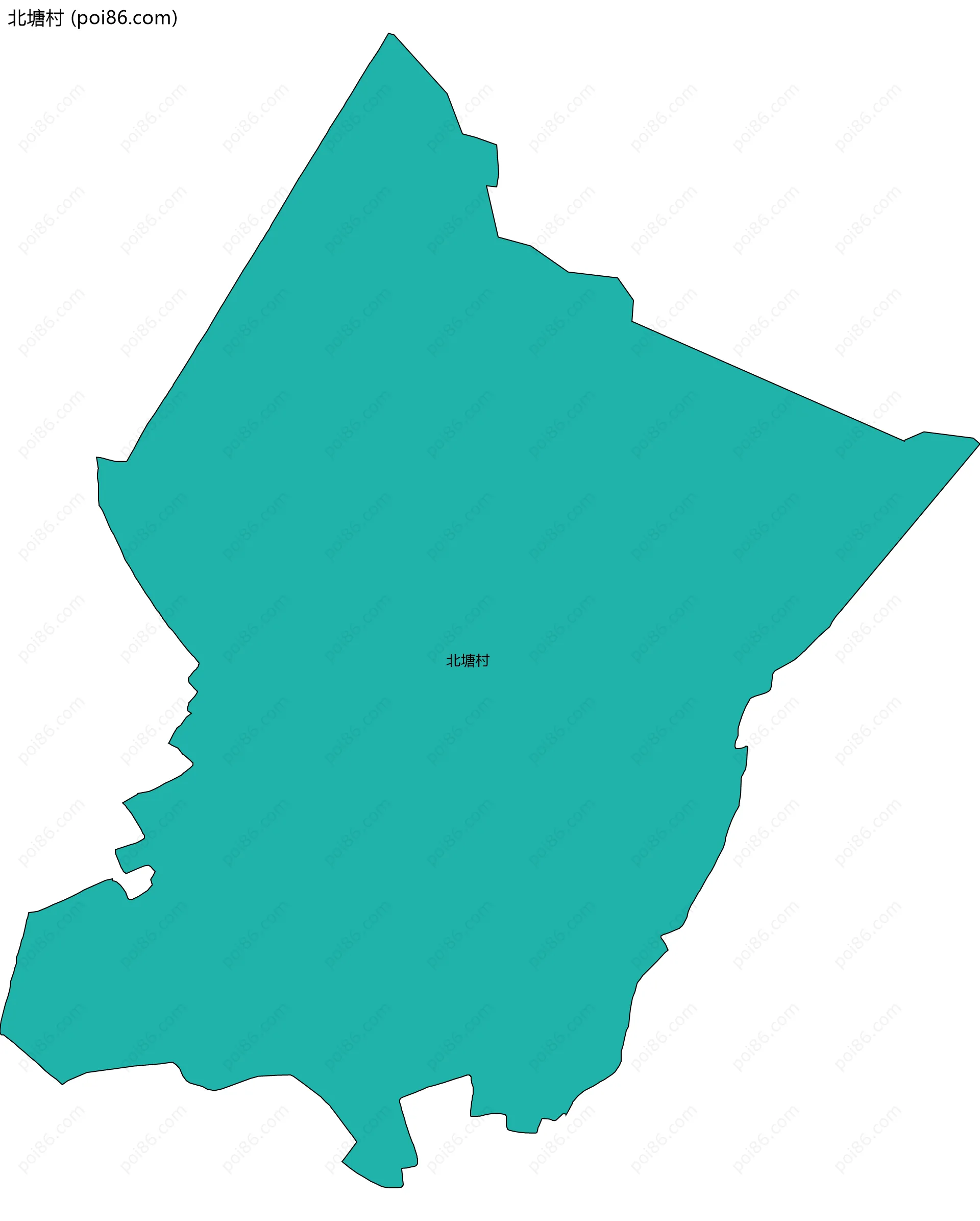 北塘村边界地图