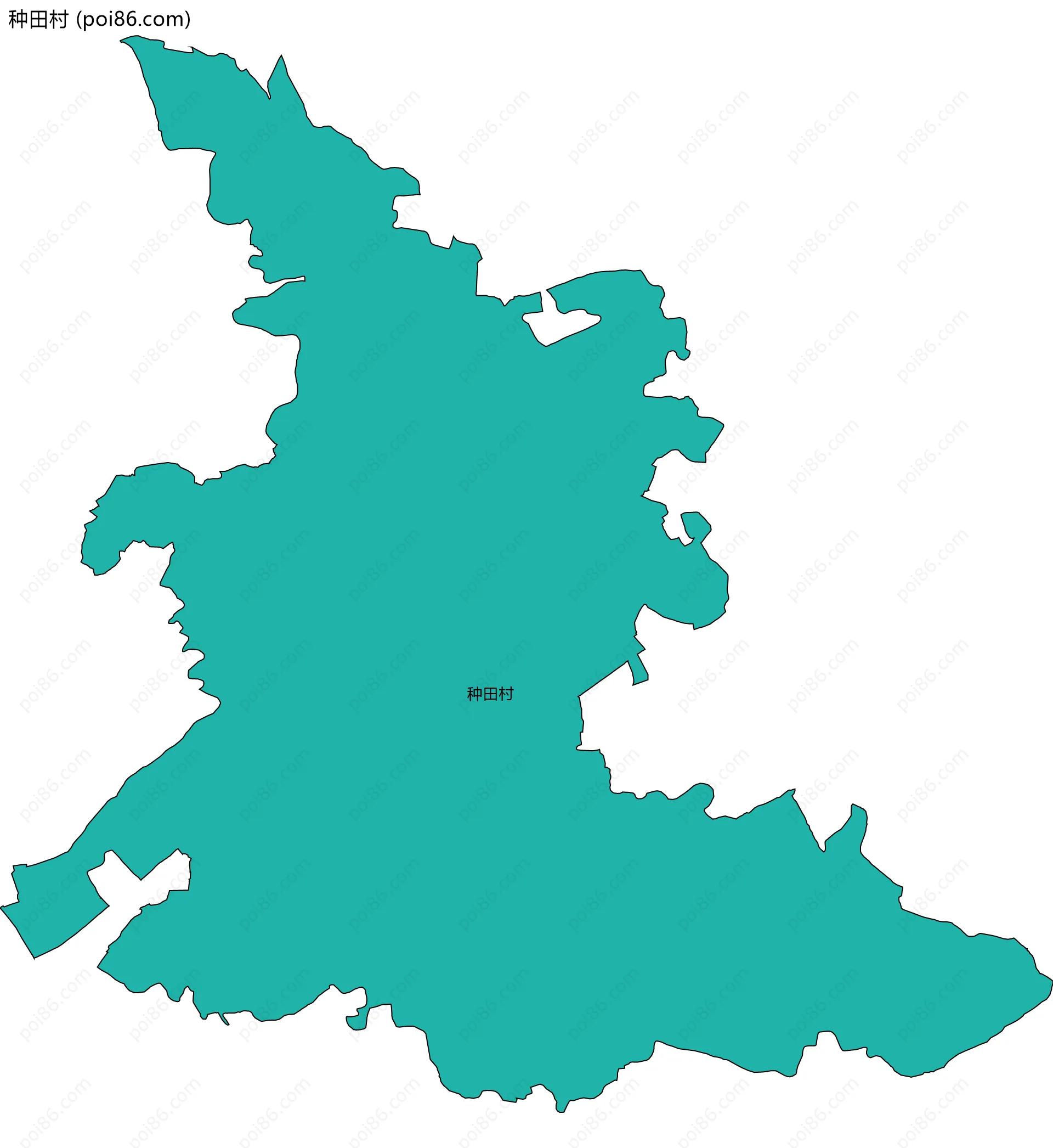 种田村边界地图