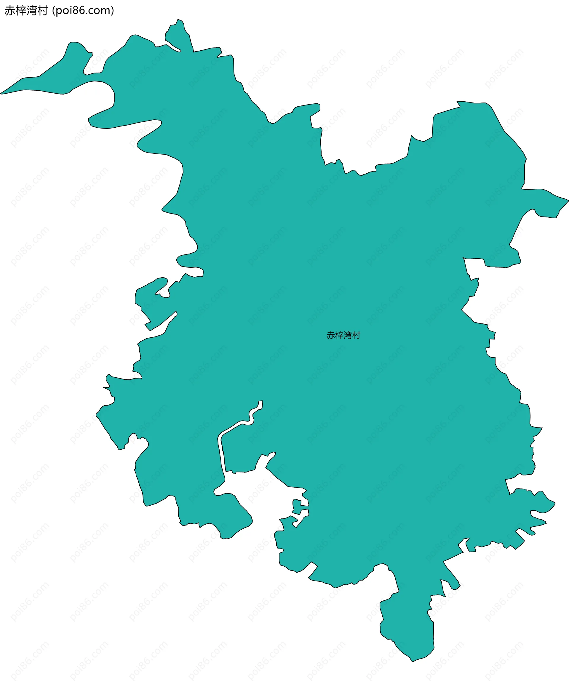 赤梓湾村边界地图