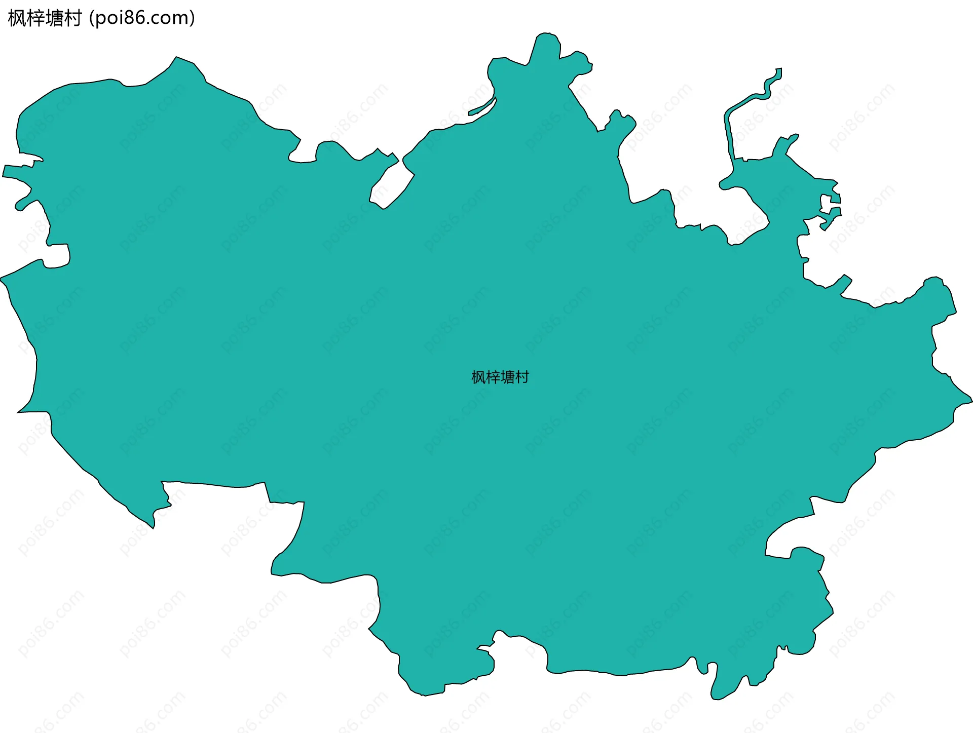 枫梓塘村边界地图