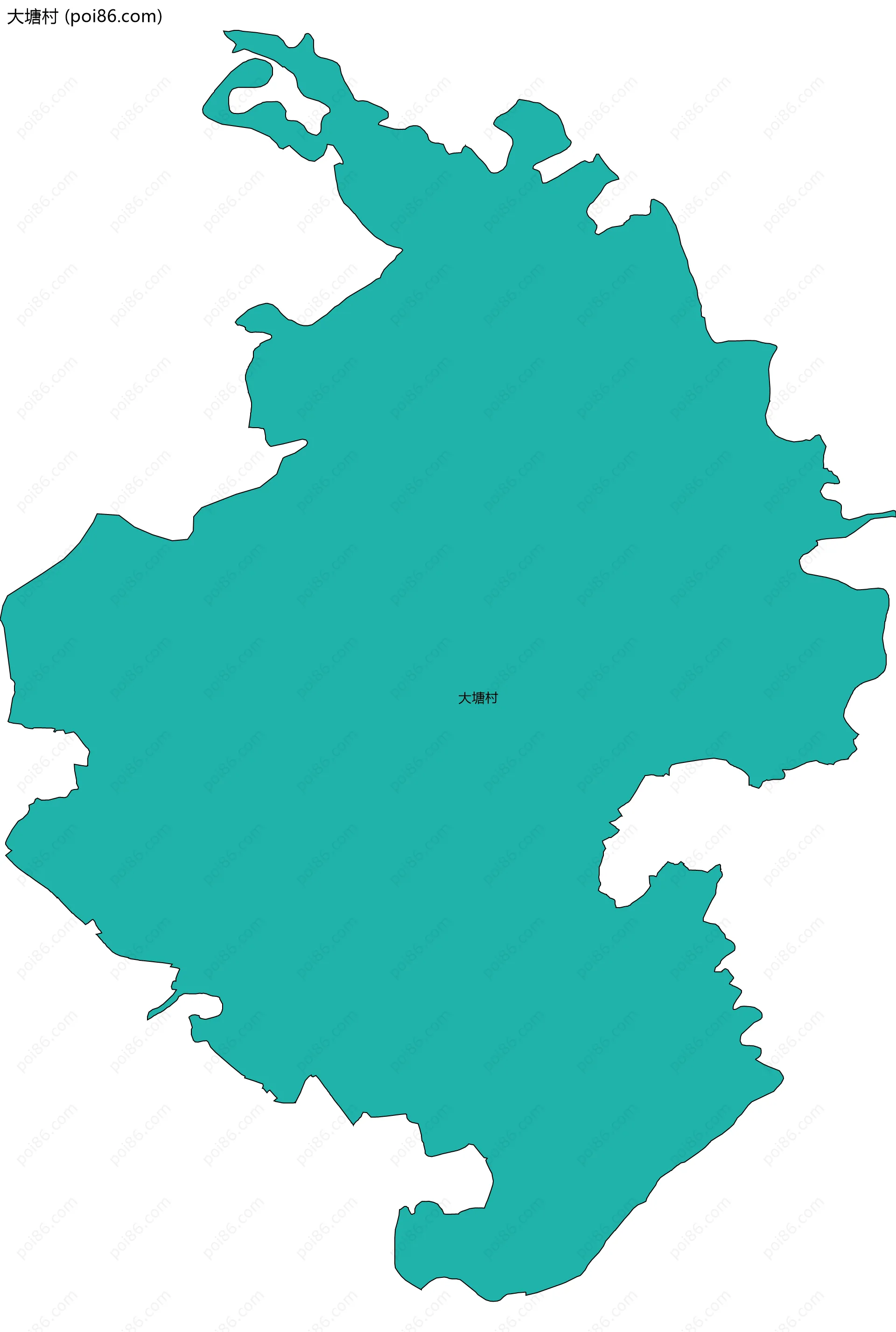 大塘村边界地图