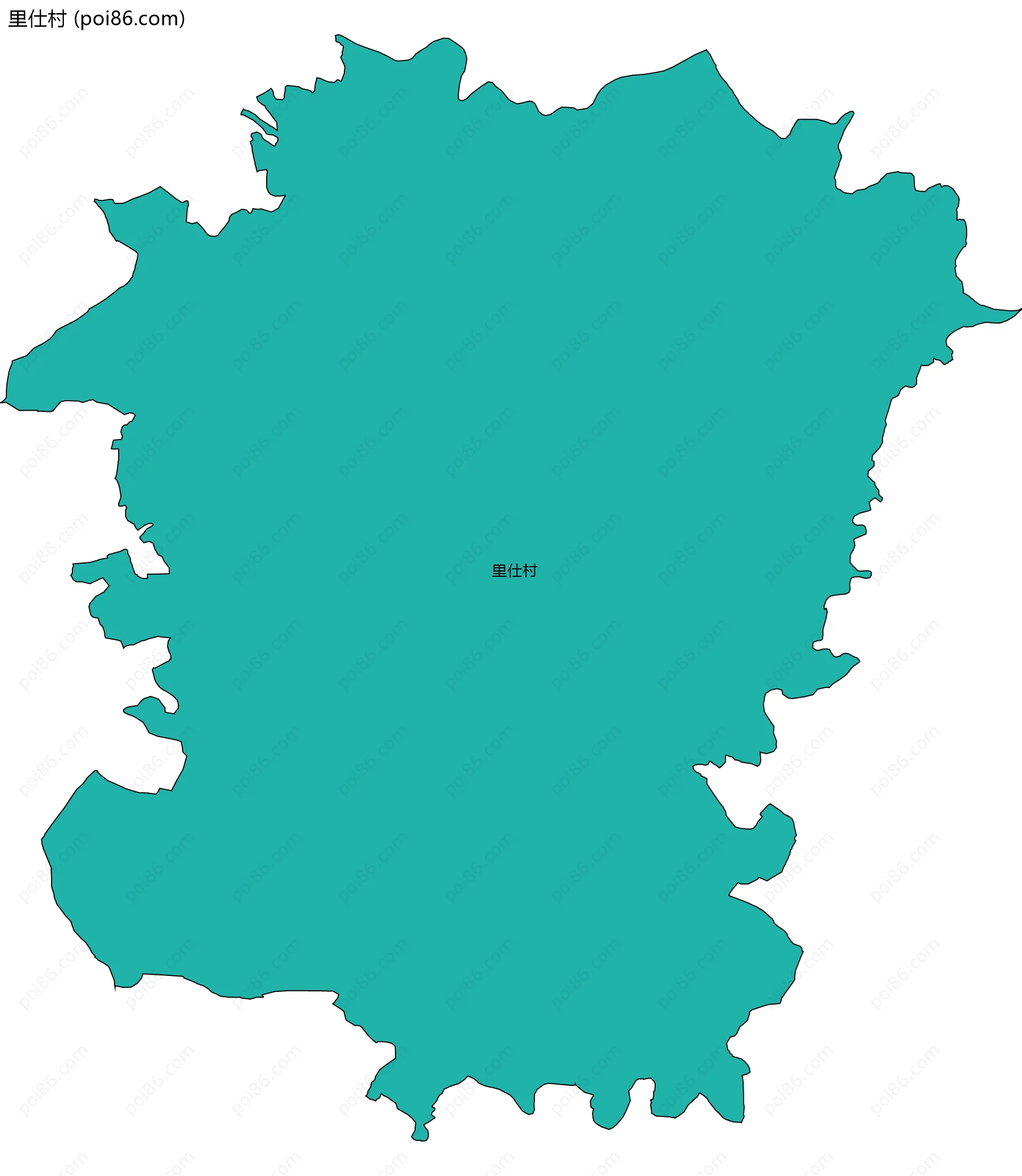 里仕村边界地图