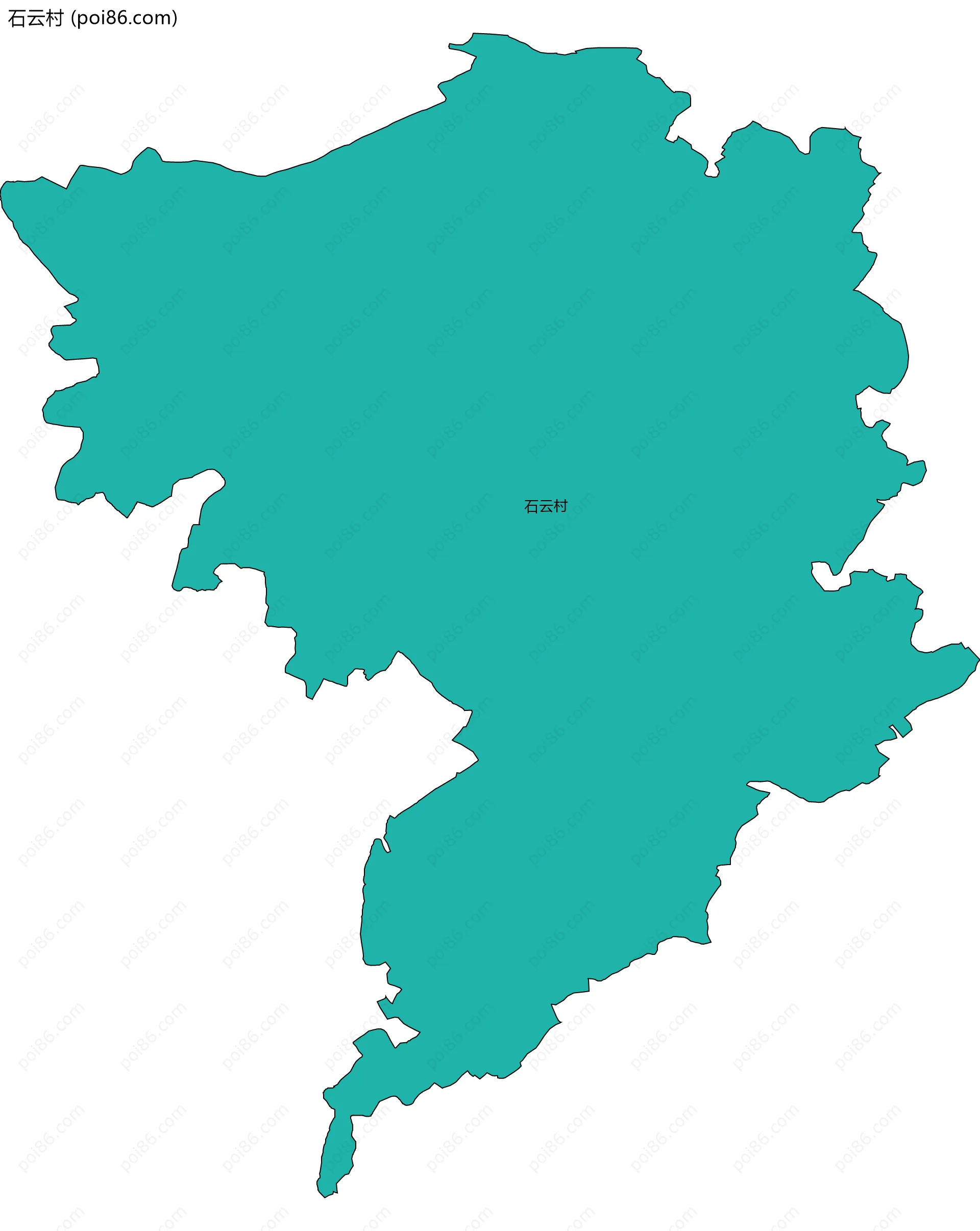 石云村边界地图