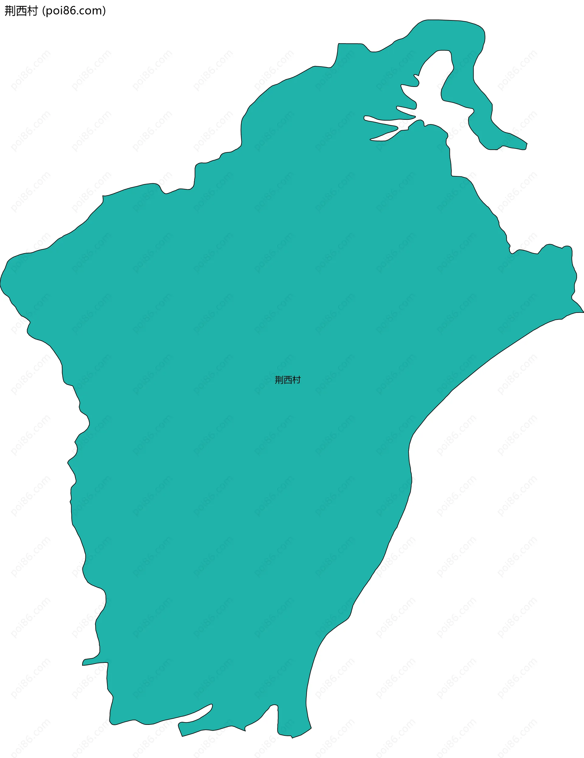 荆西村边界地图