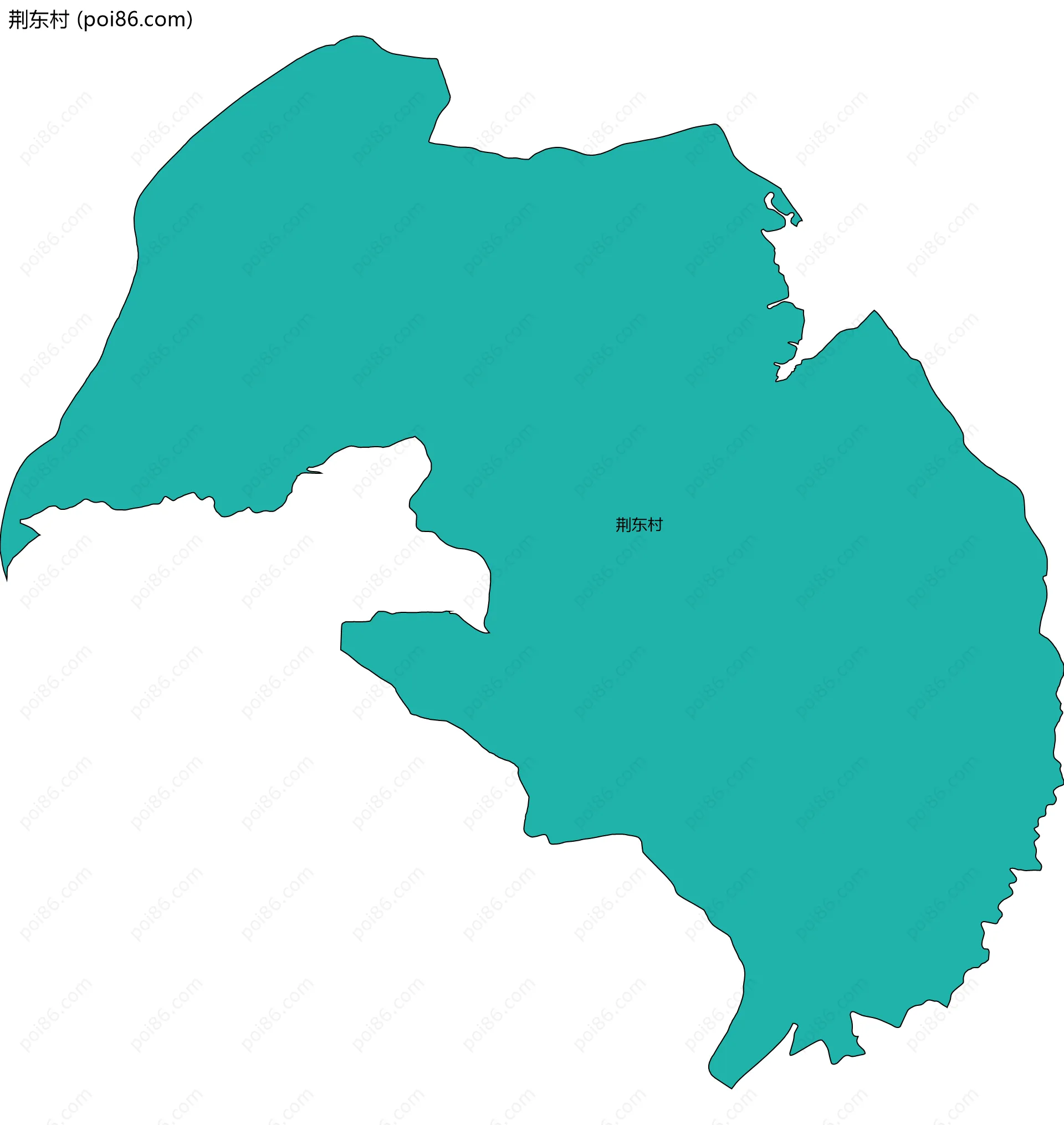 荆东村边界地图