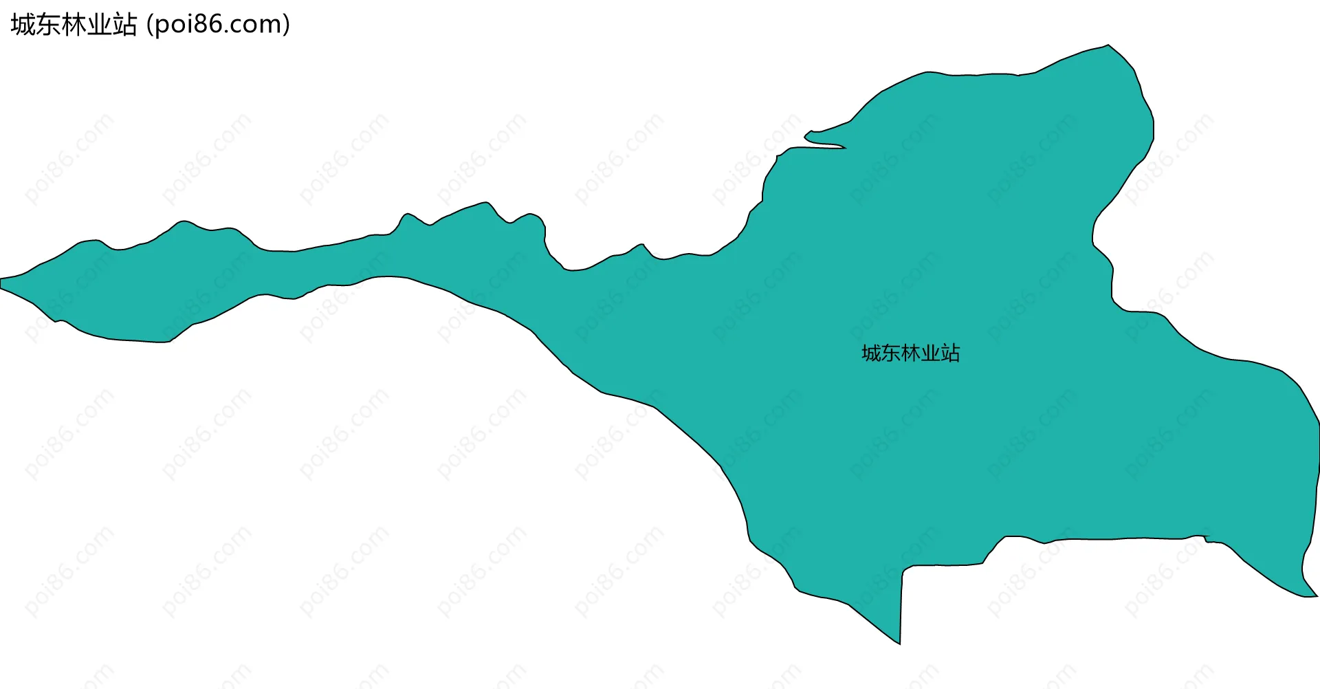 城东林业站边界地图