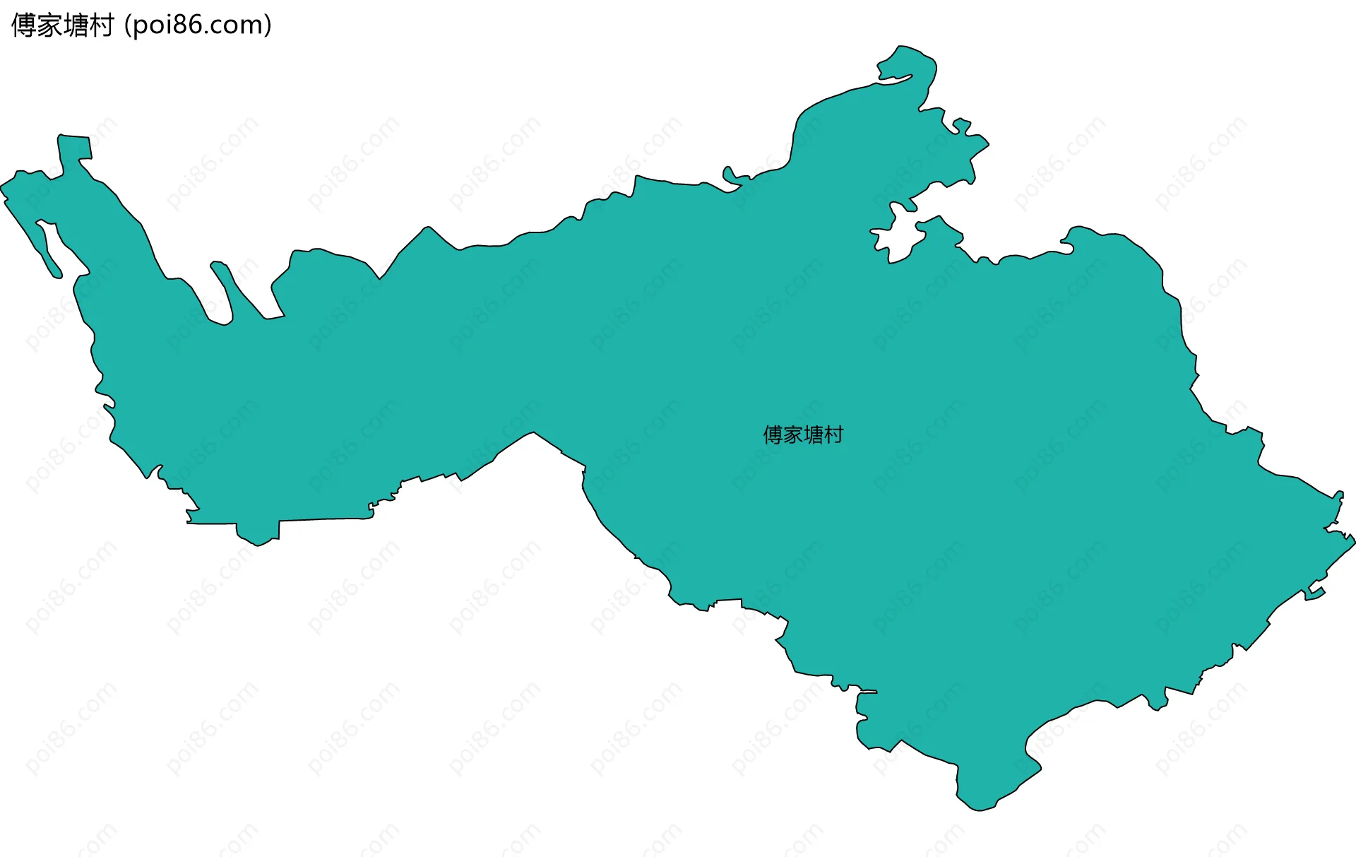 傅家塘村边界地图