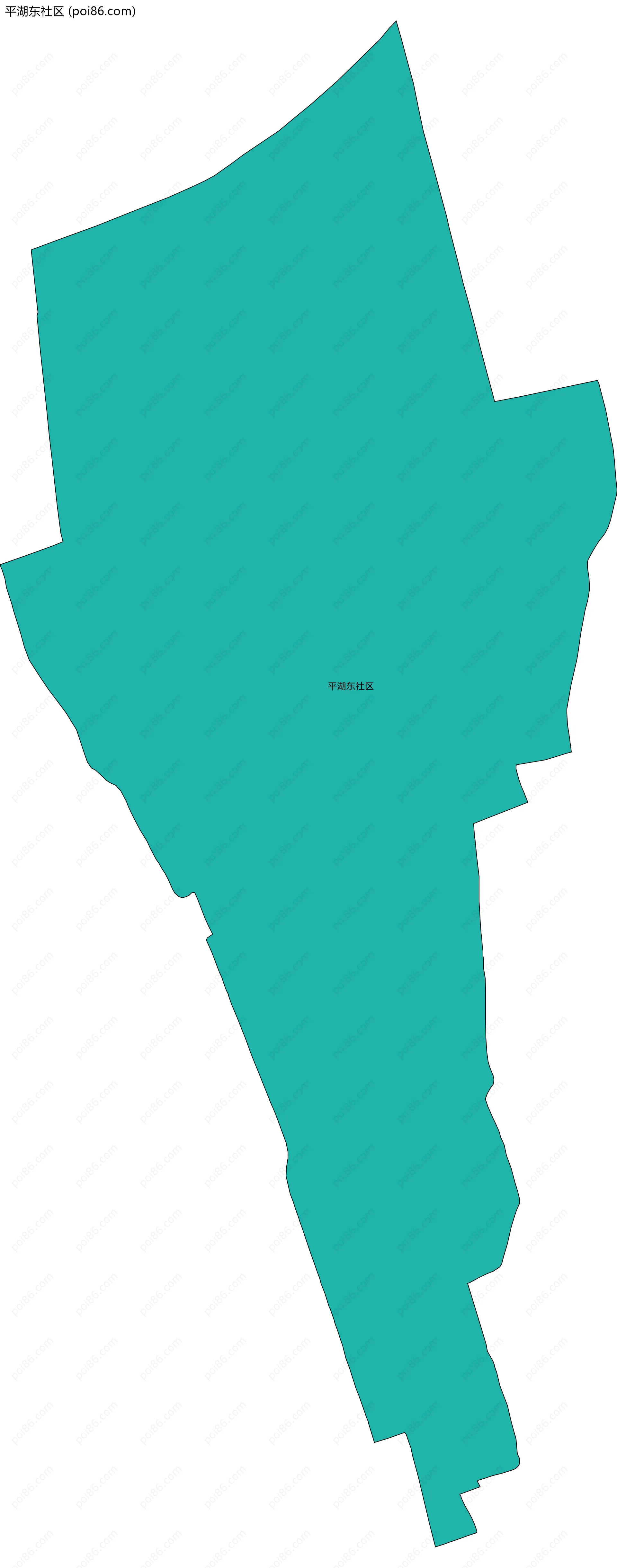 平湖东社区边界地图