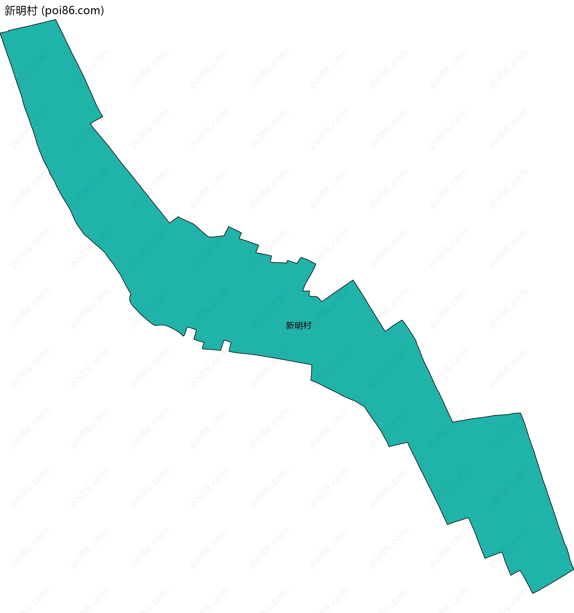 新明村边界地图
