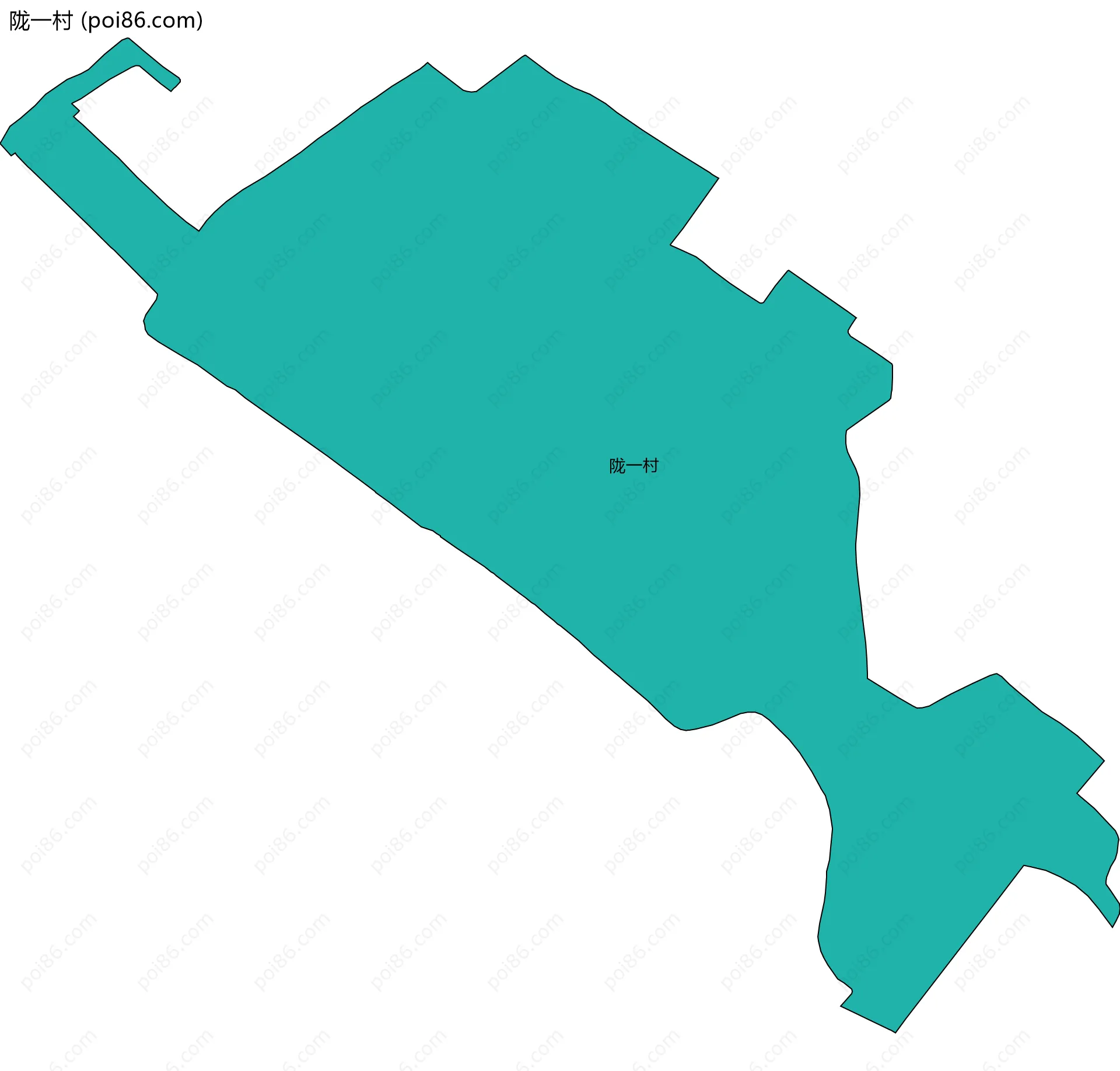 陇一村边界地图