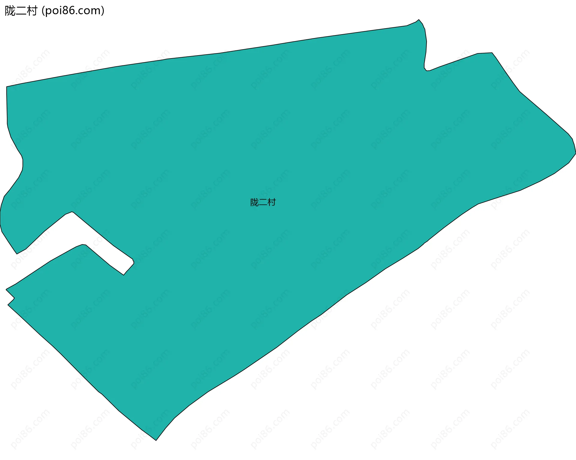 陇二村边界地图