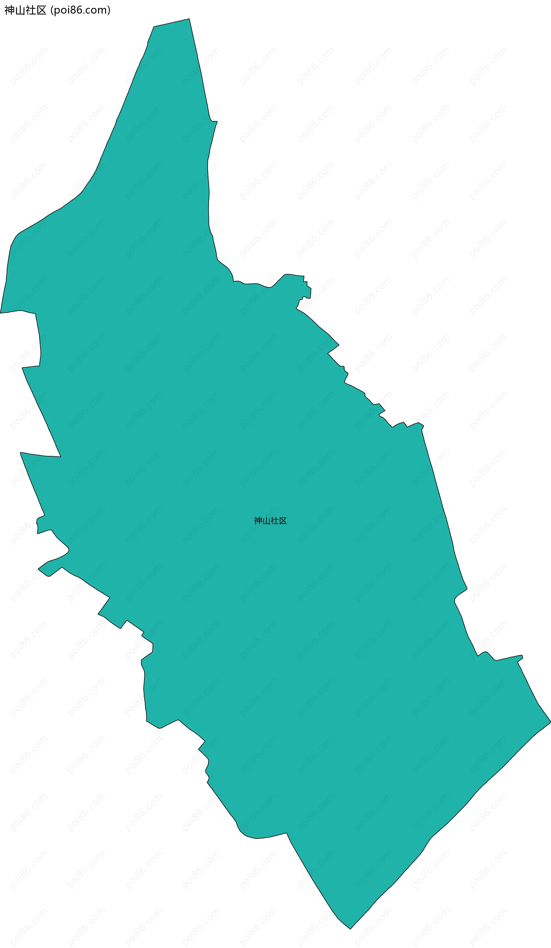 神山社区边界地图