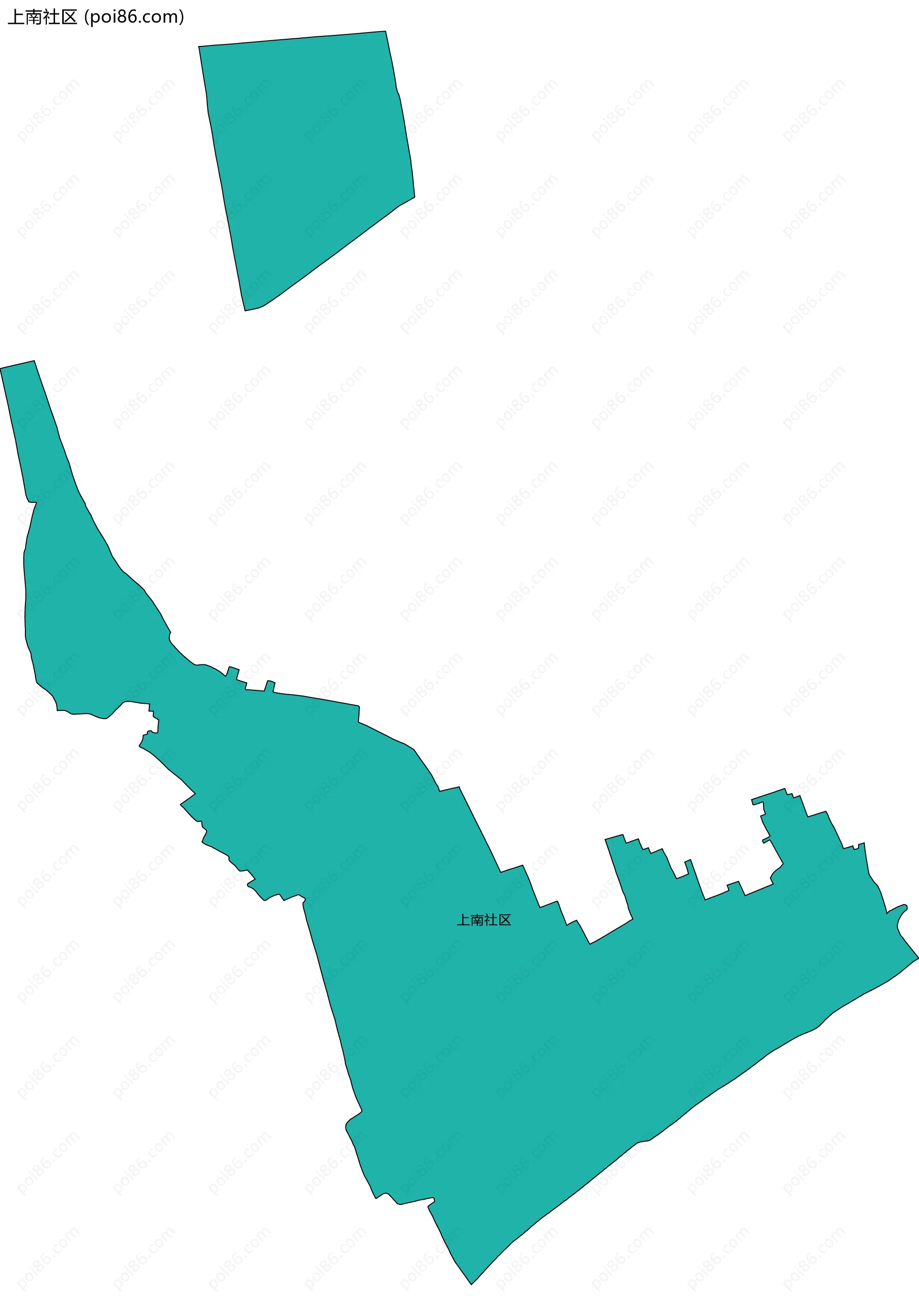 上南社区边界地图
