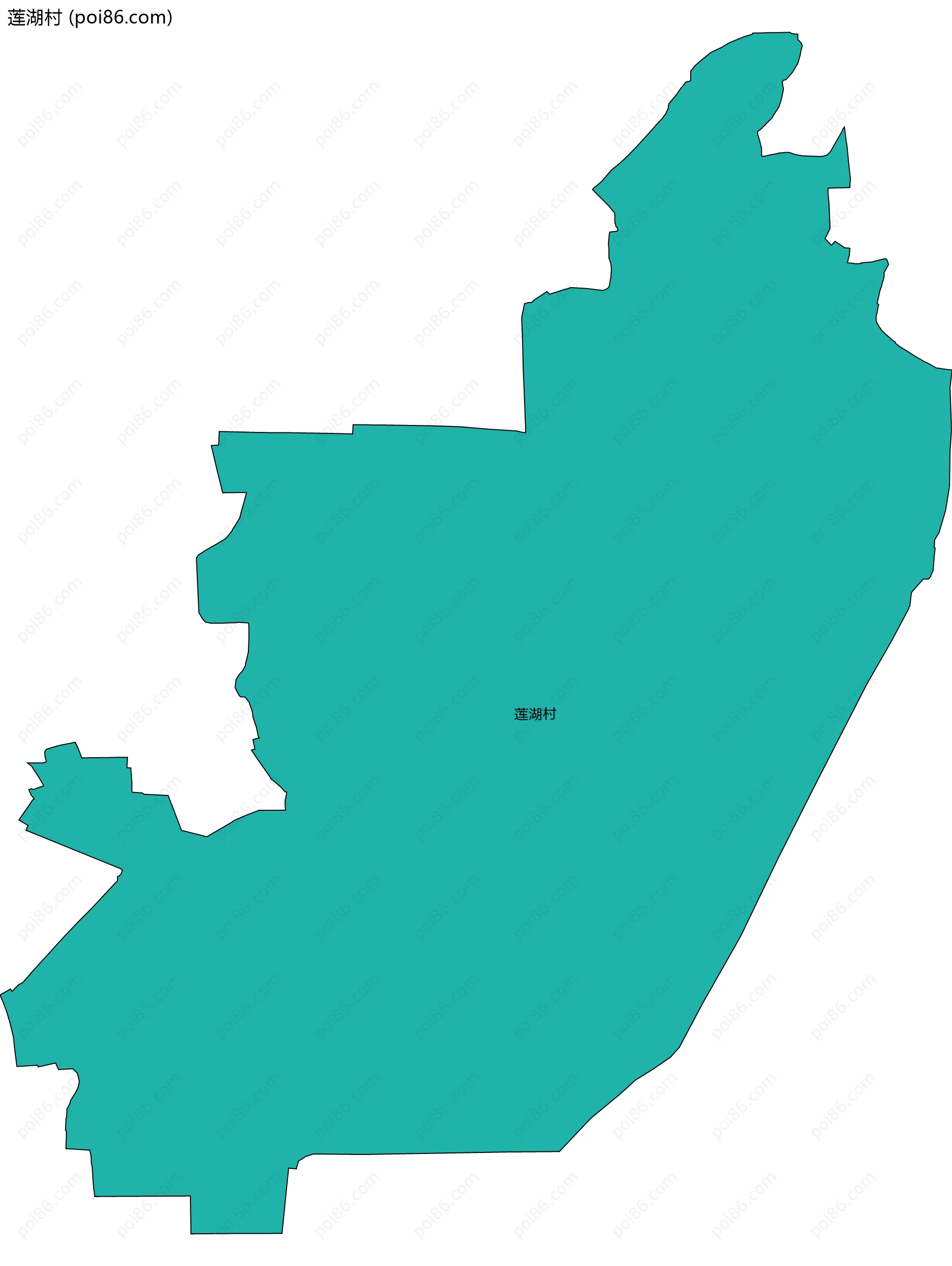 莲湖村边界地图