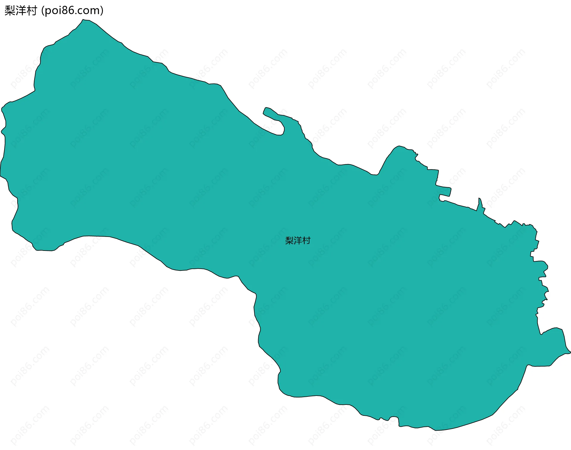 梨洋村边界地图
