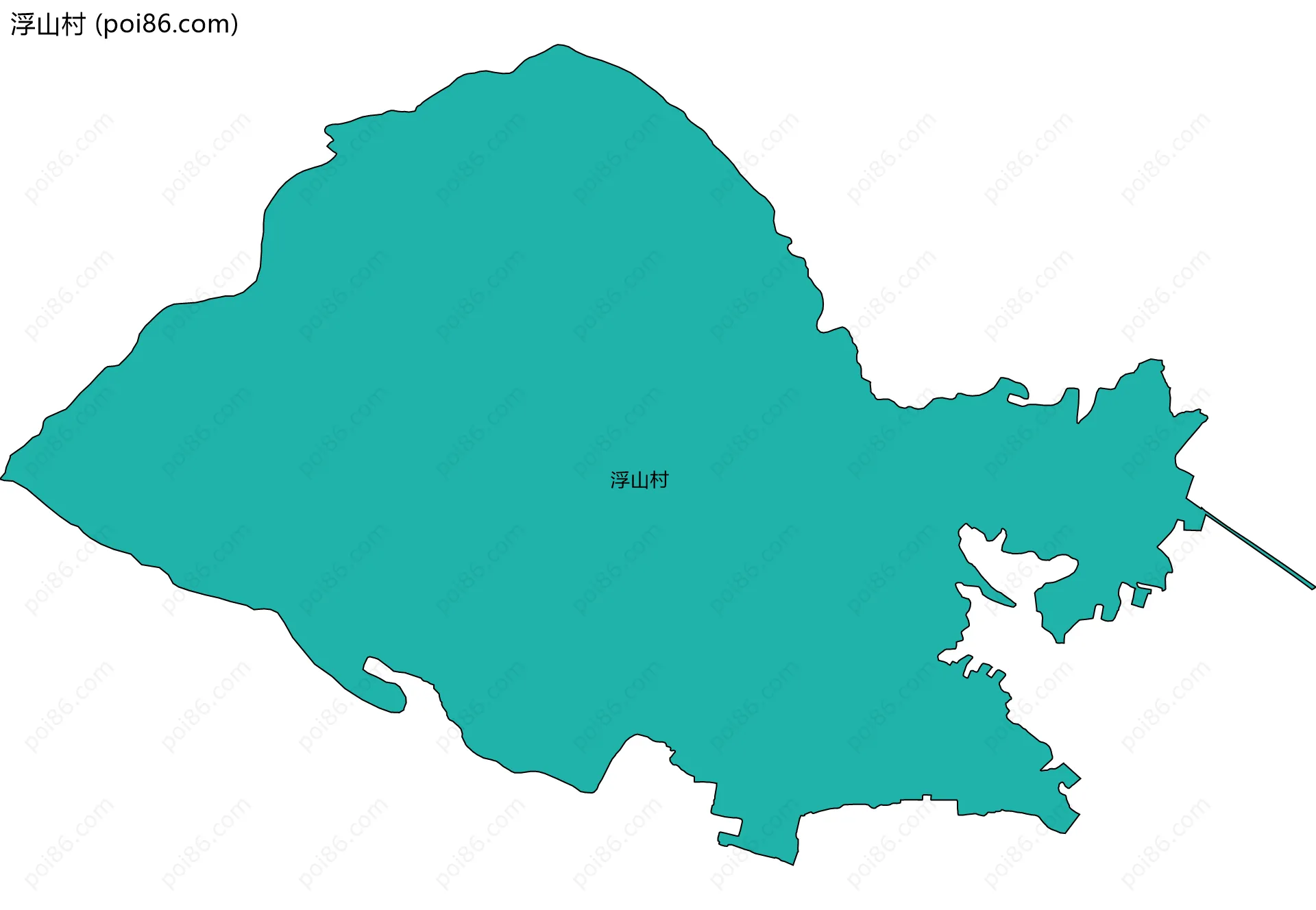 浮山村边界地图