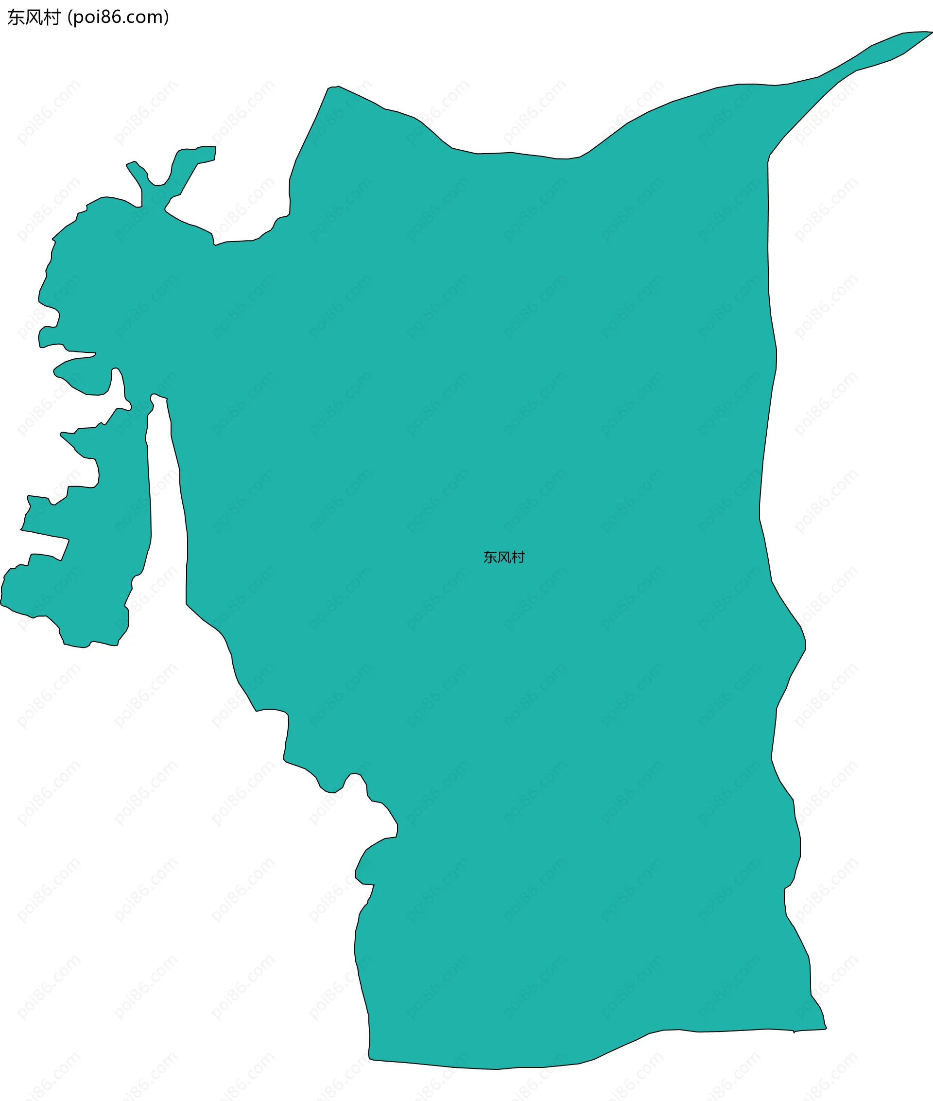 东风村边界地图