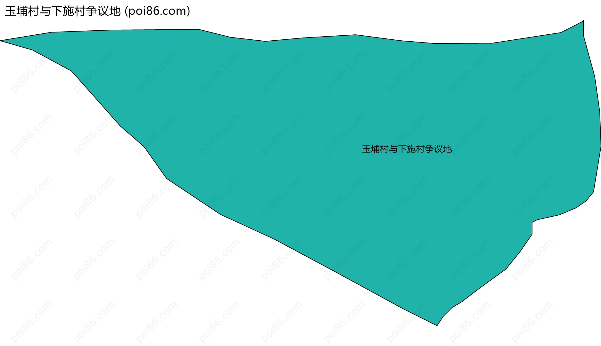 玉埔村与下施村争议地边界地图