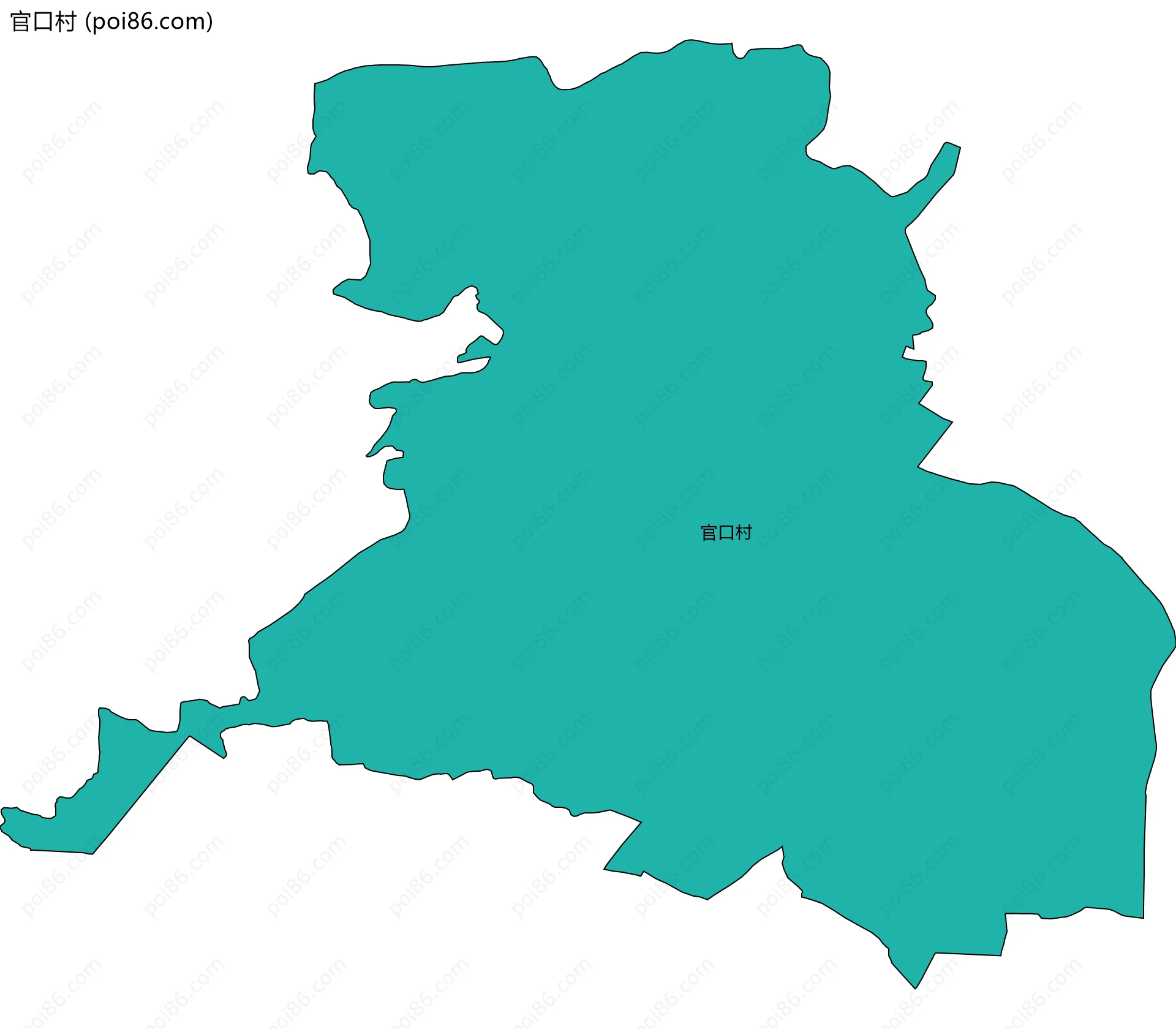 官口村边界地图