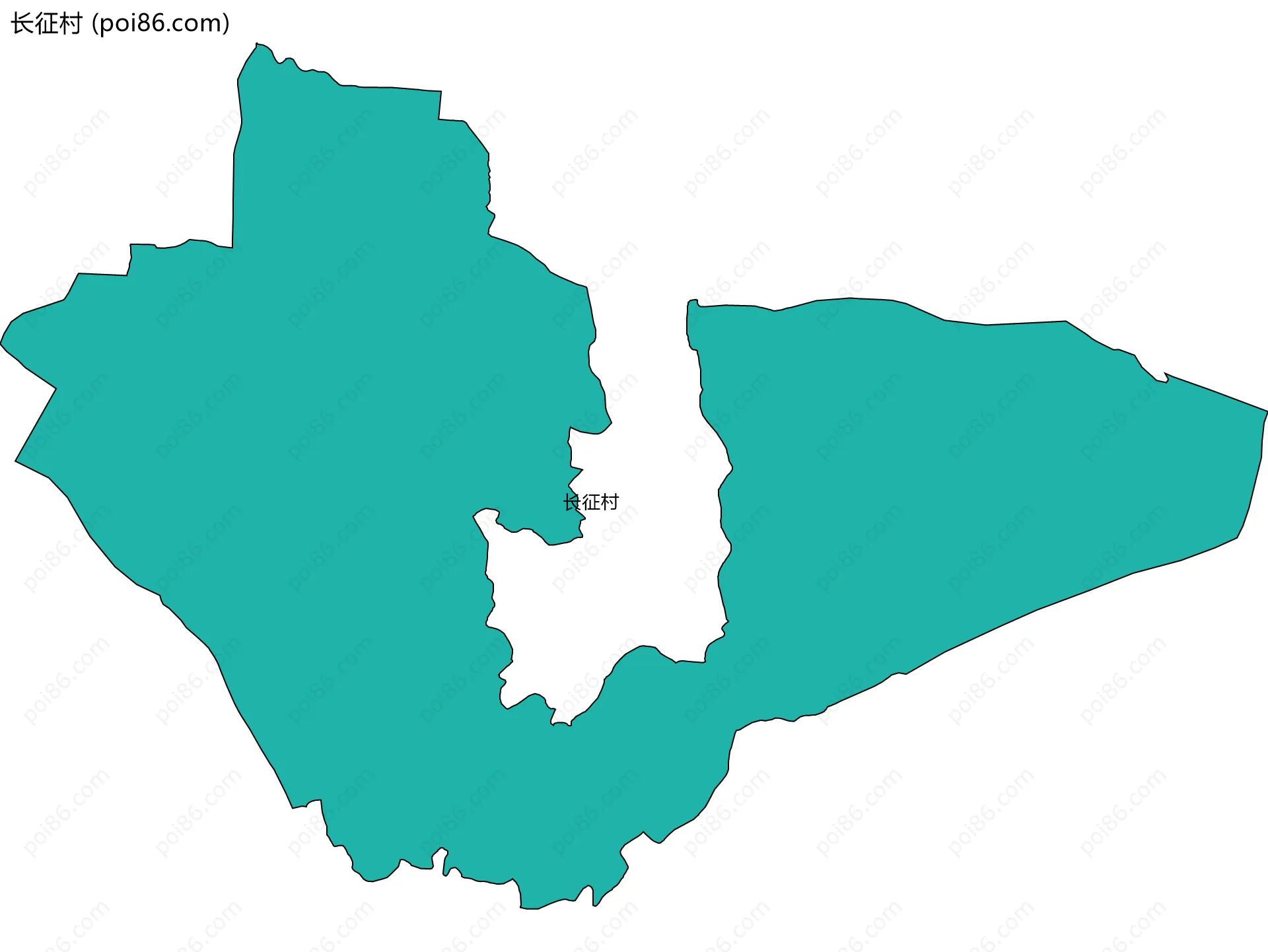 长征村边界地图