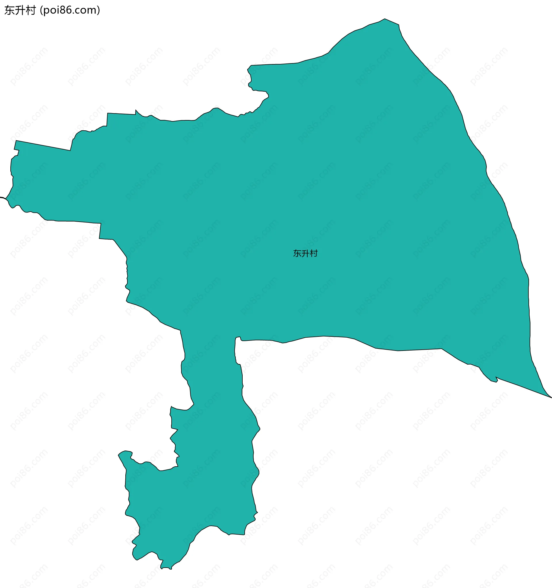 东升村边界地图