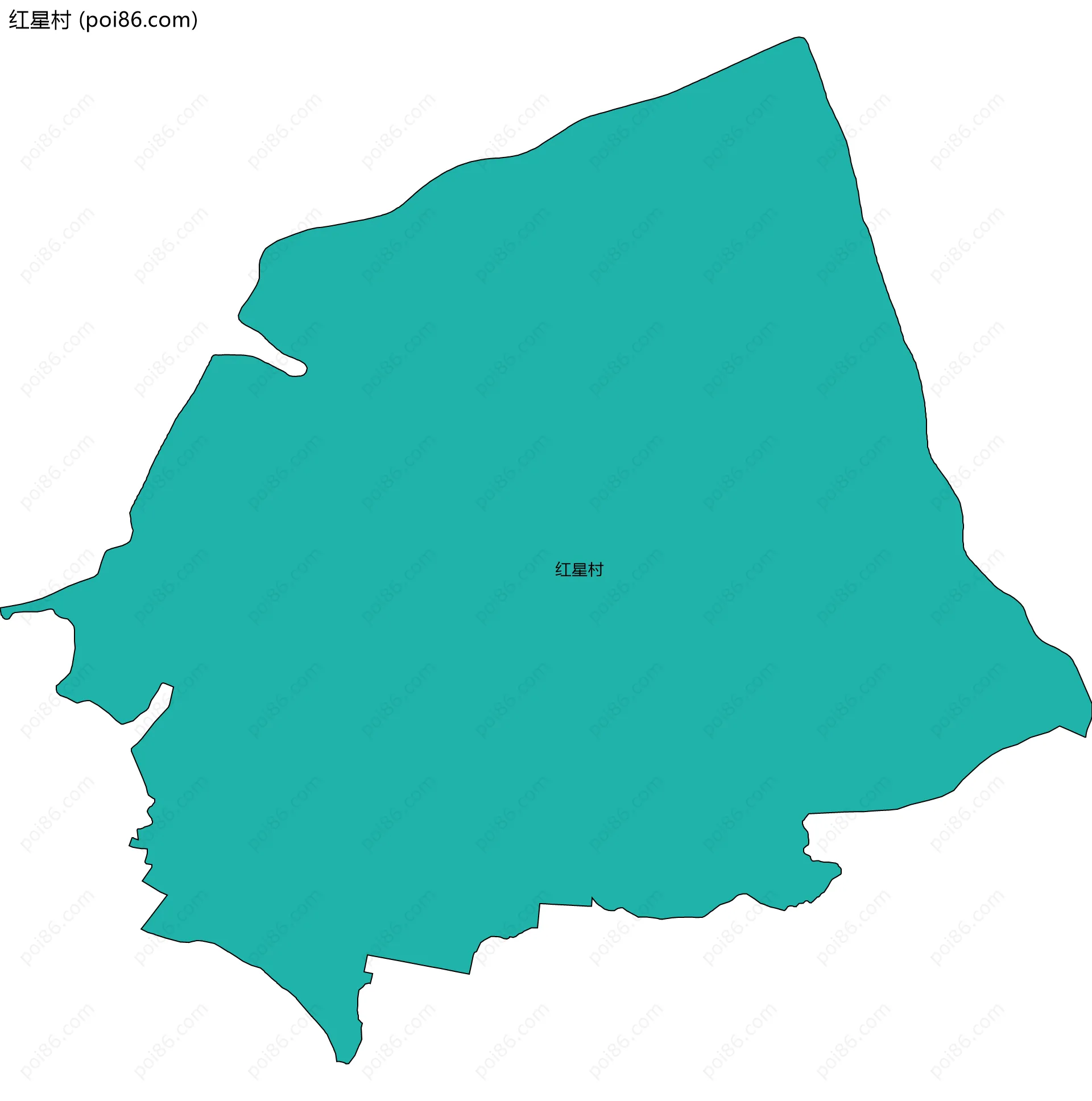 红星村边界地图