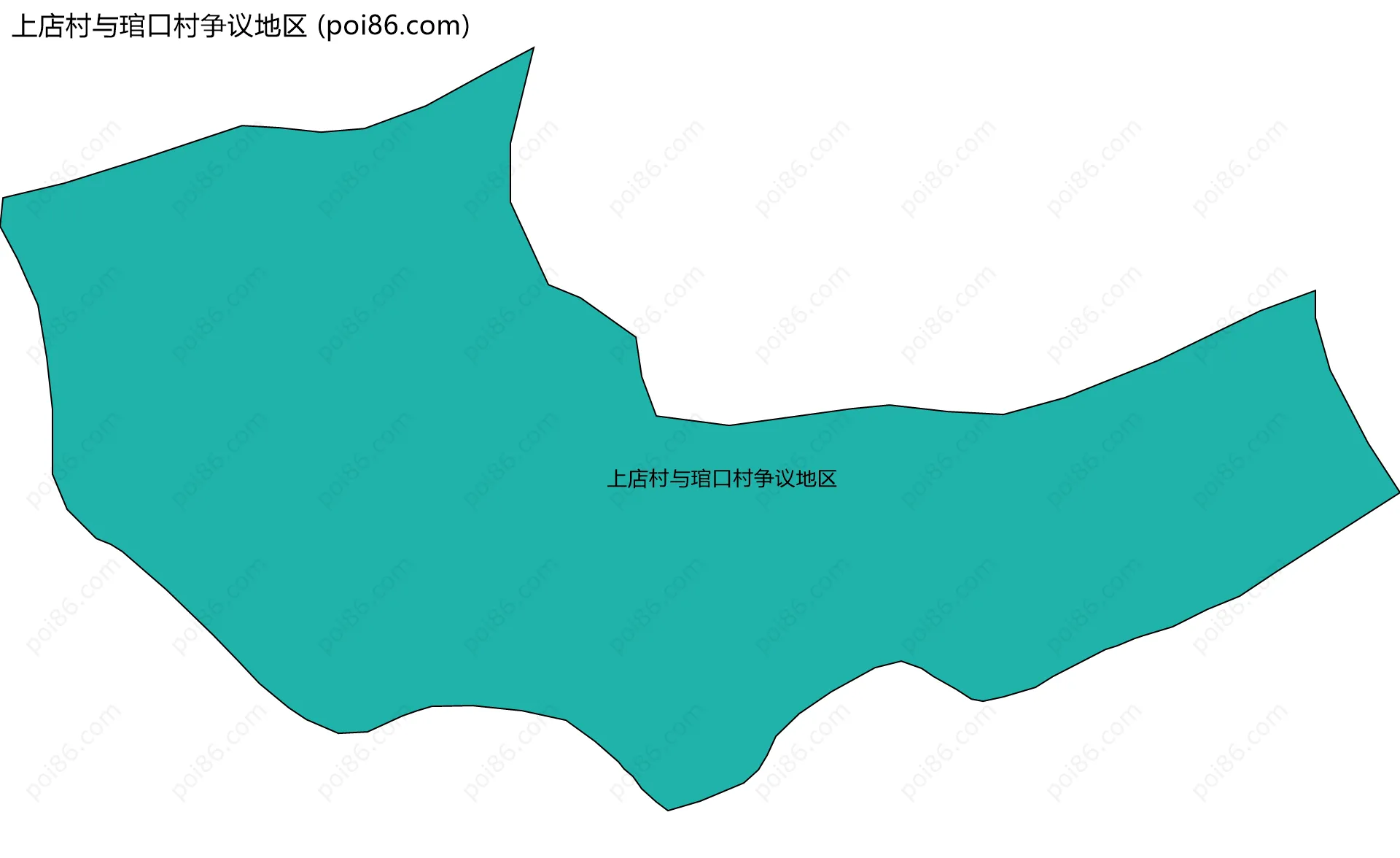 上店村与琯口村争议地区边界地图
