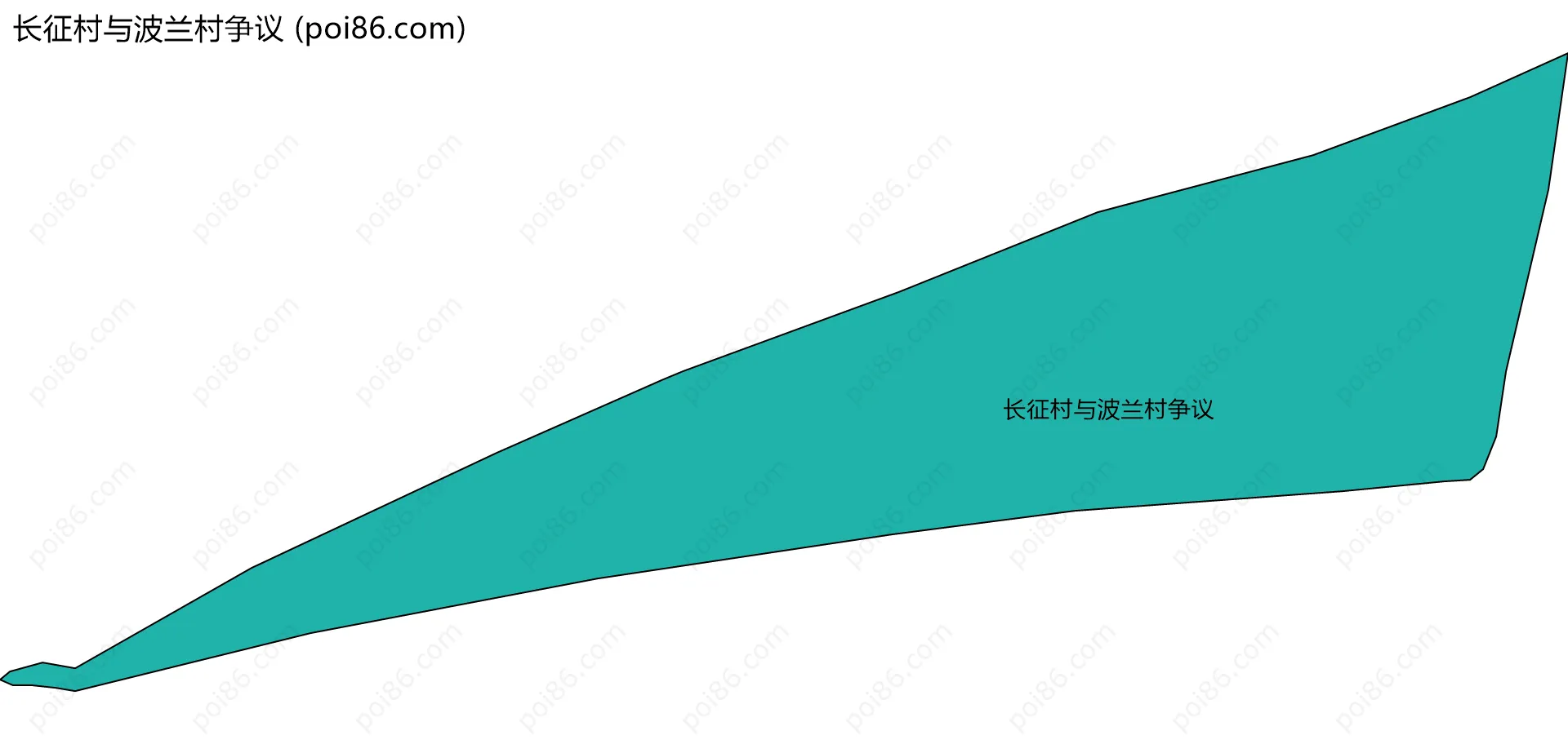 长征村与波兰村争议边界地图