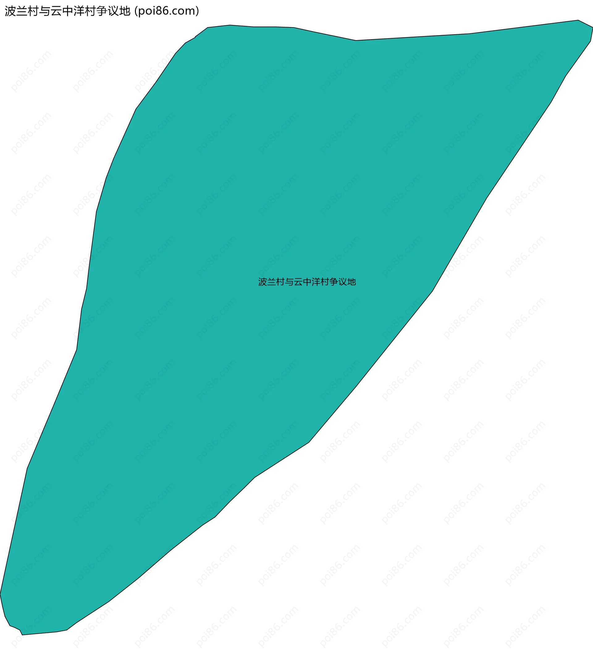 波兰村与云中洋村争议地边界地图