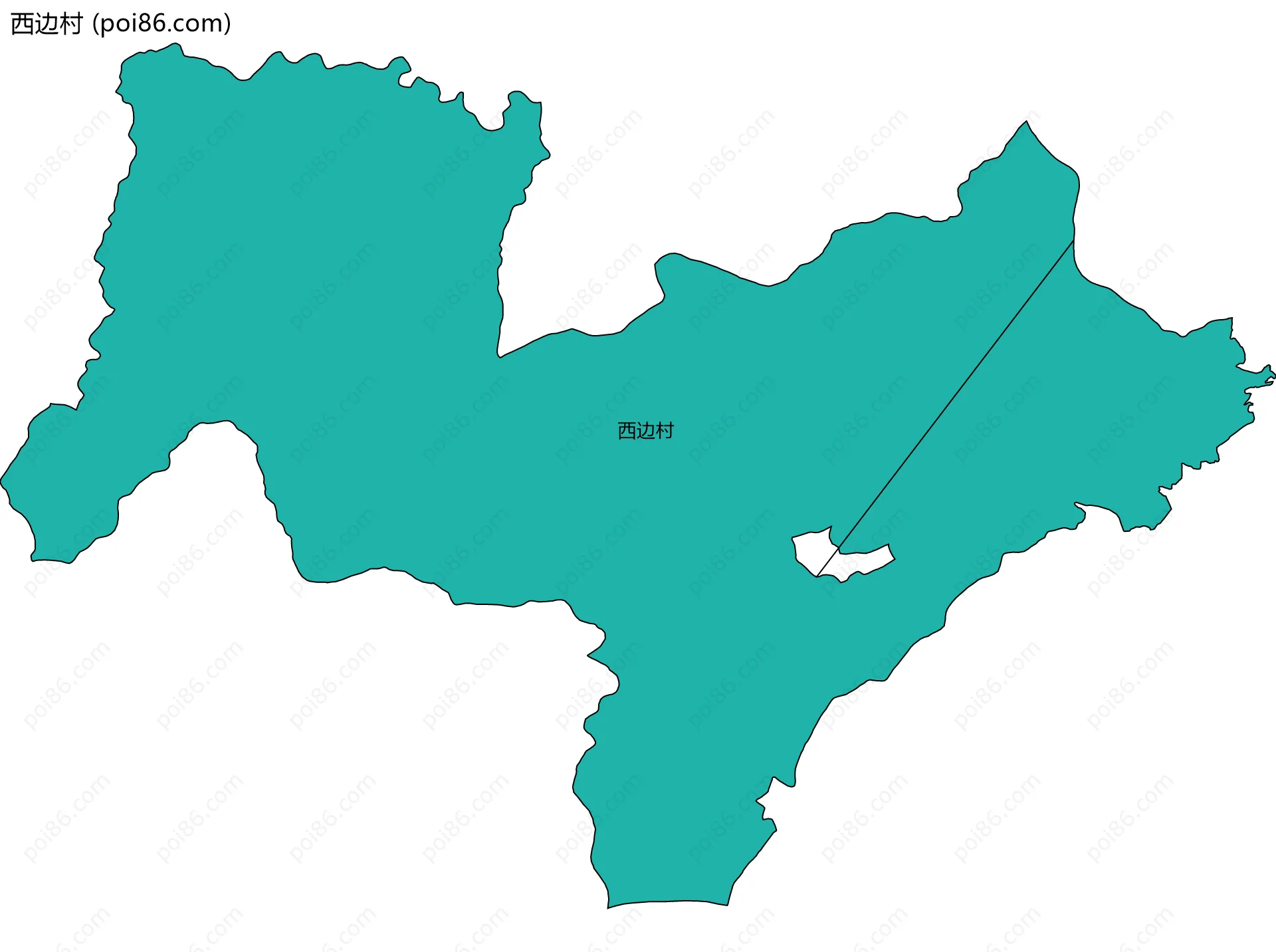 西边村边界地图