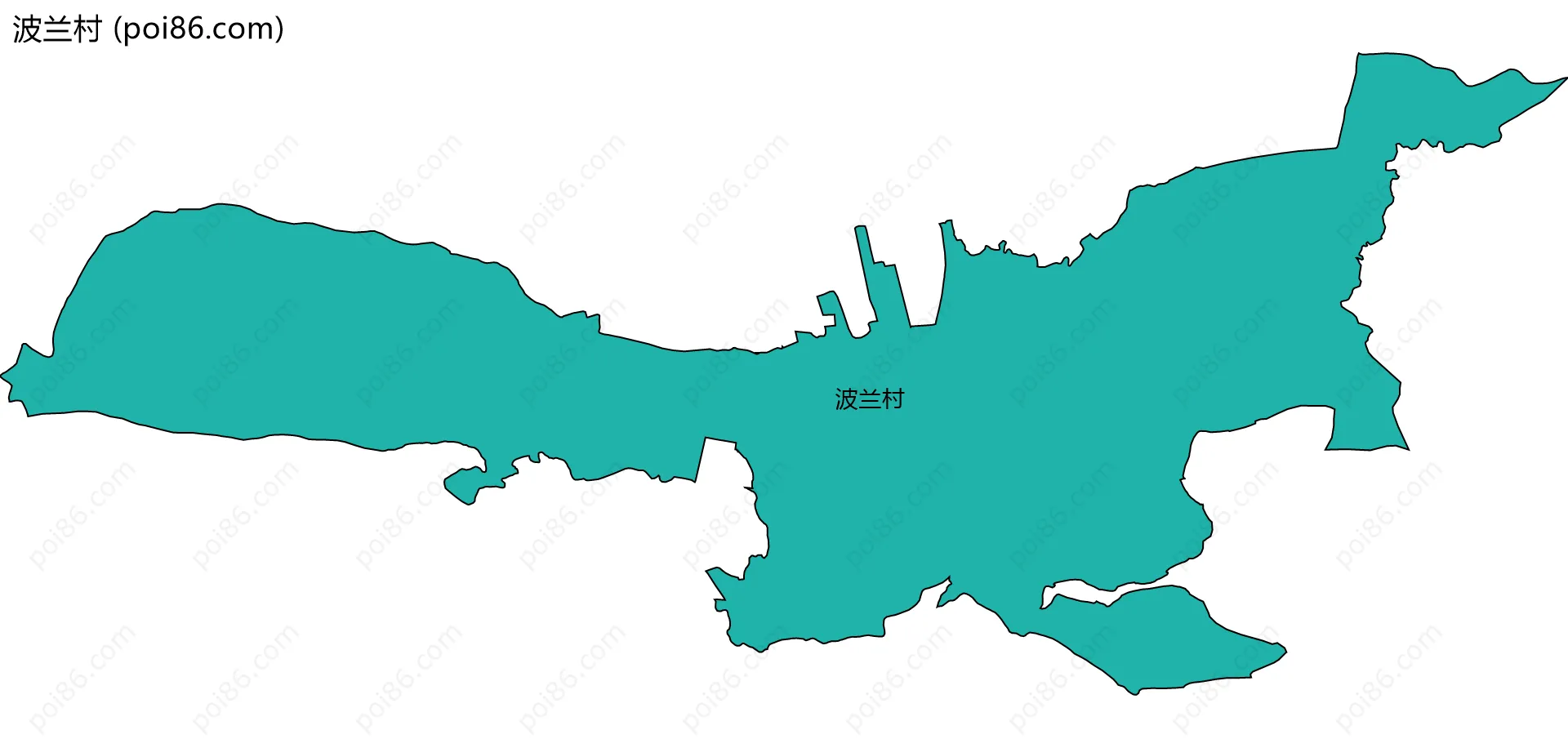 波兰村边界地图