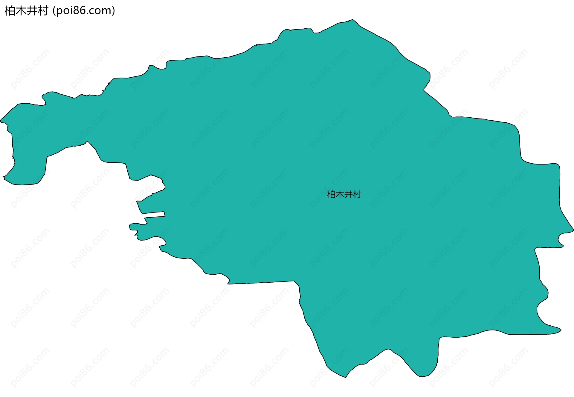柏木井村边界地图