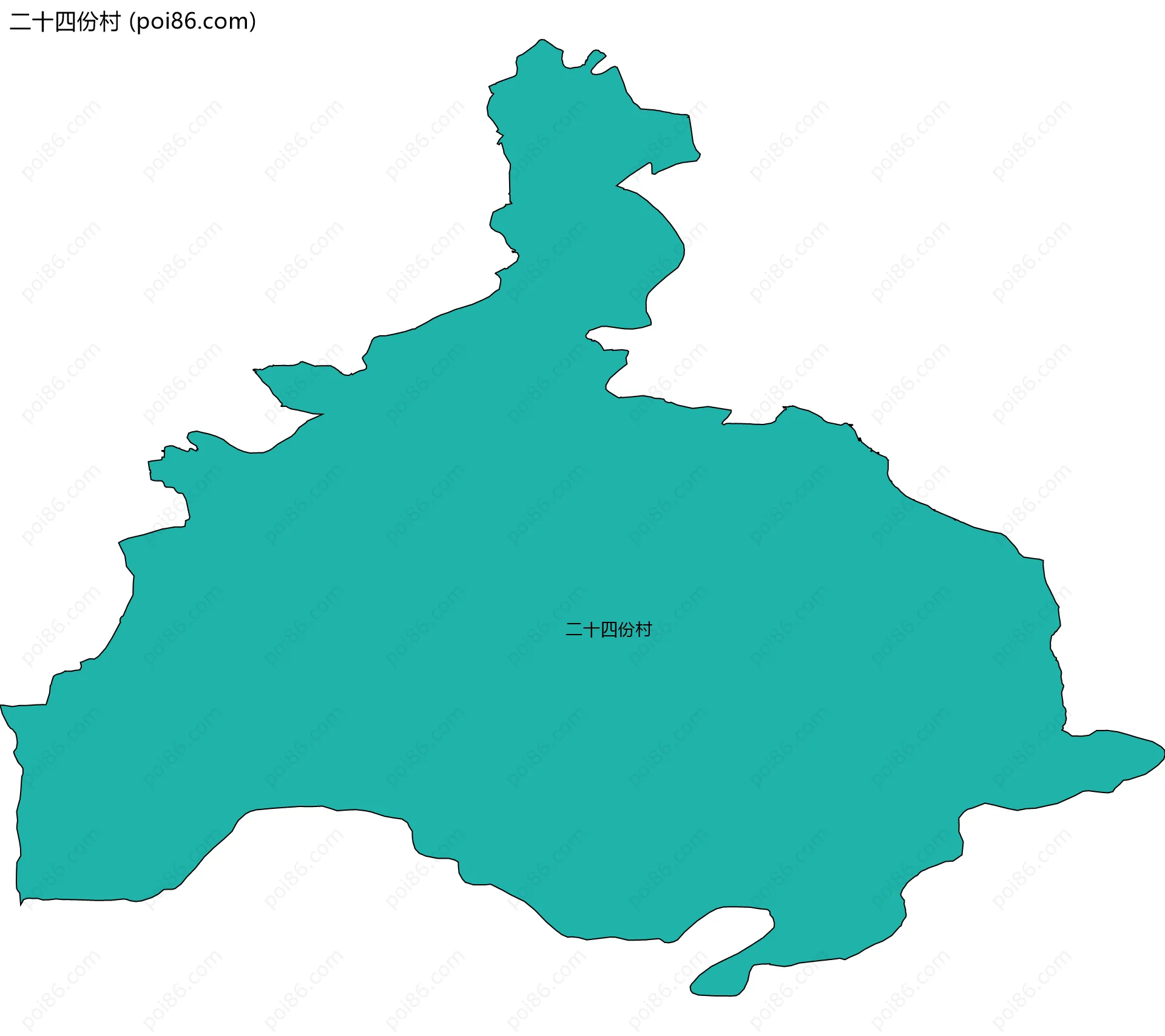 二十四份村边界地图