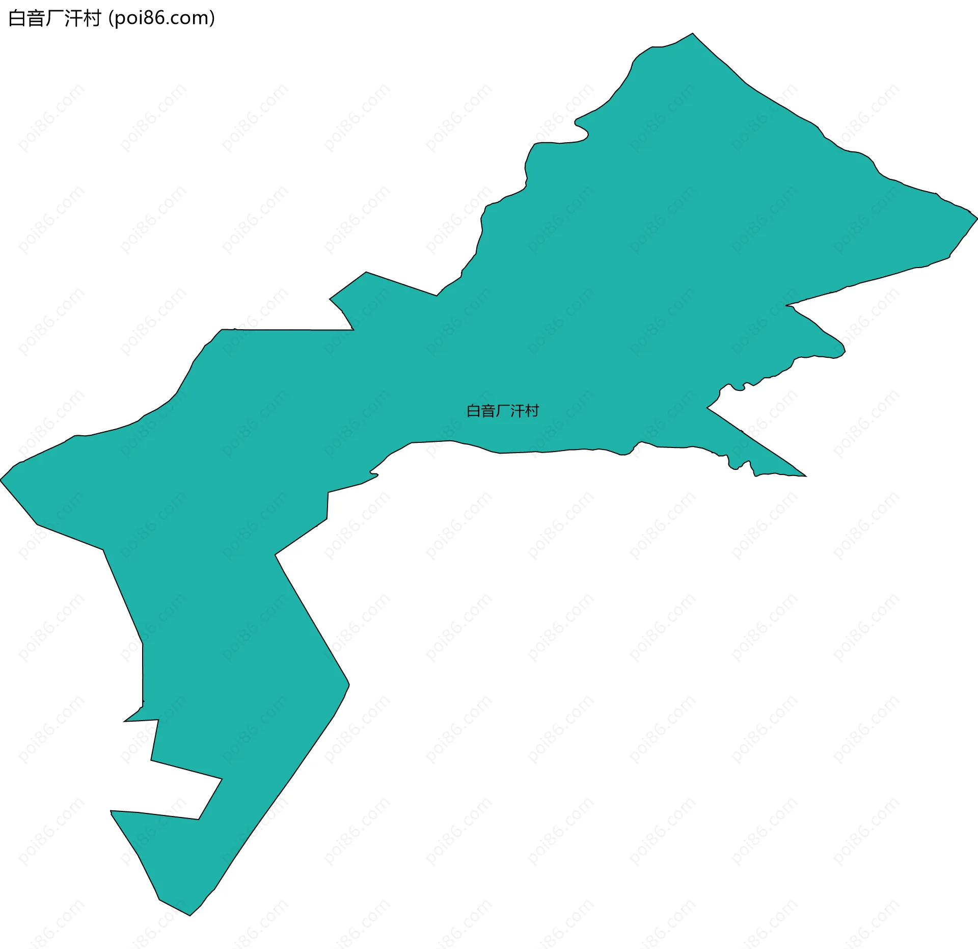 白音厂汗村边界地图