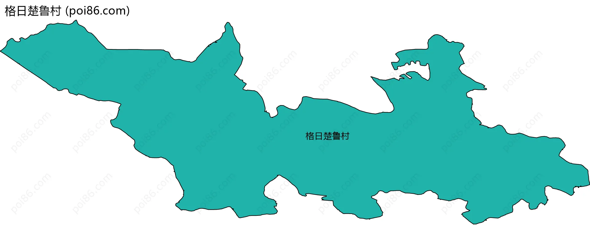 格日楚鲁村边界地图