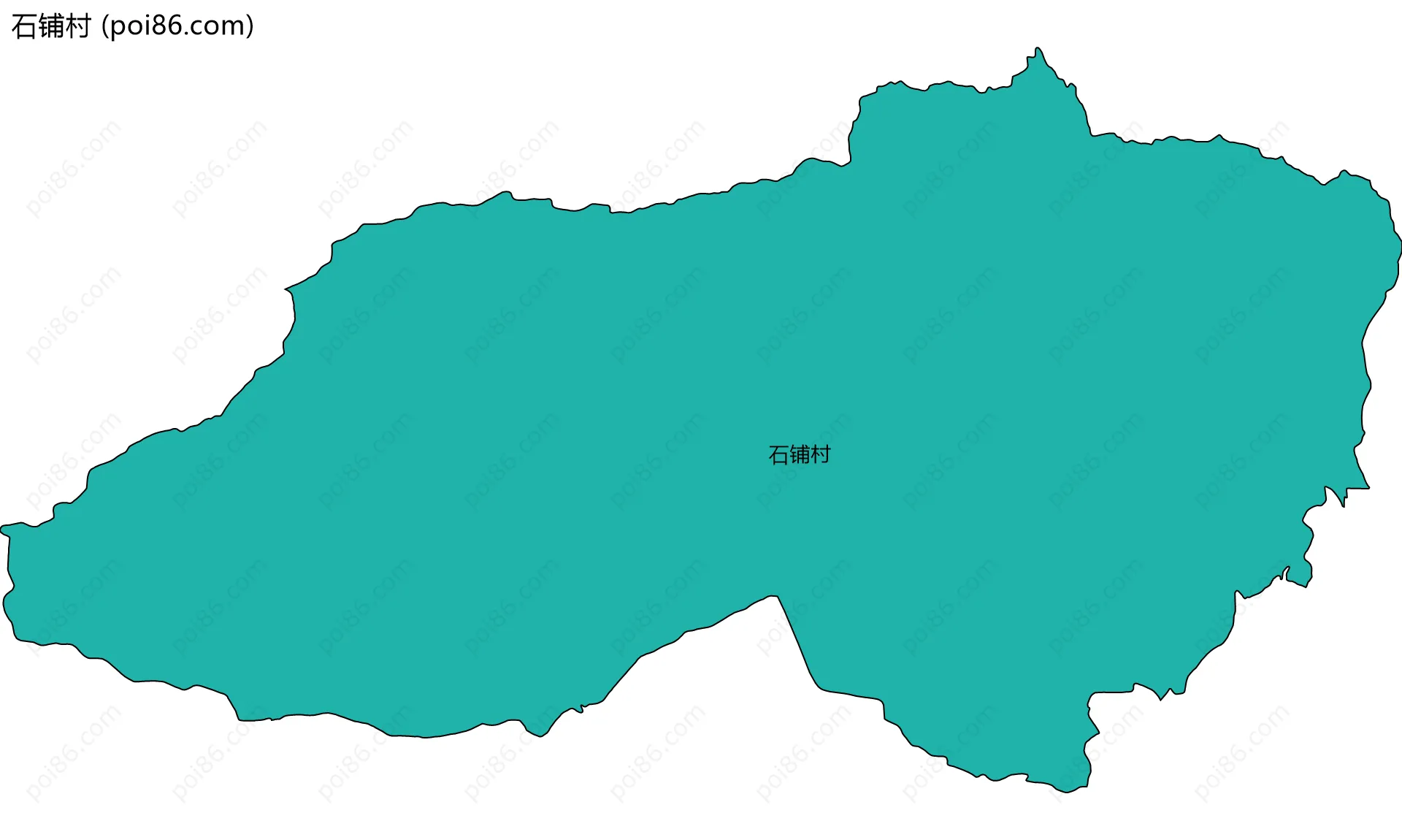 石铺村边界地图