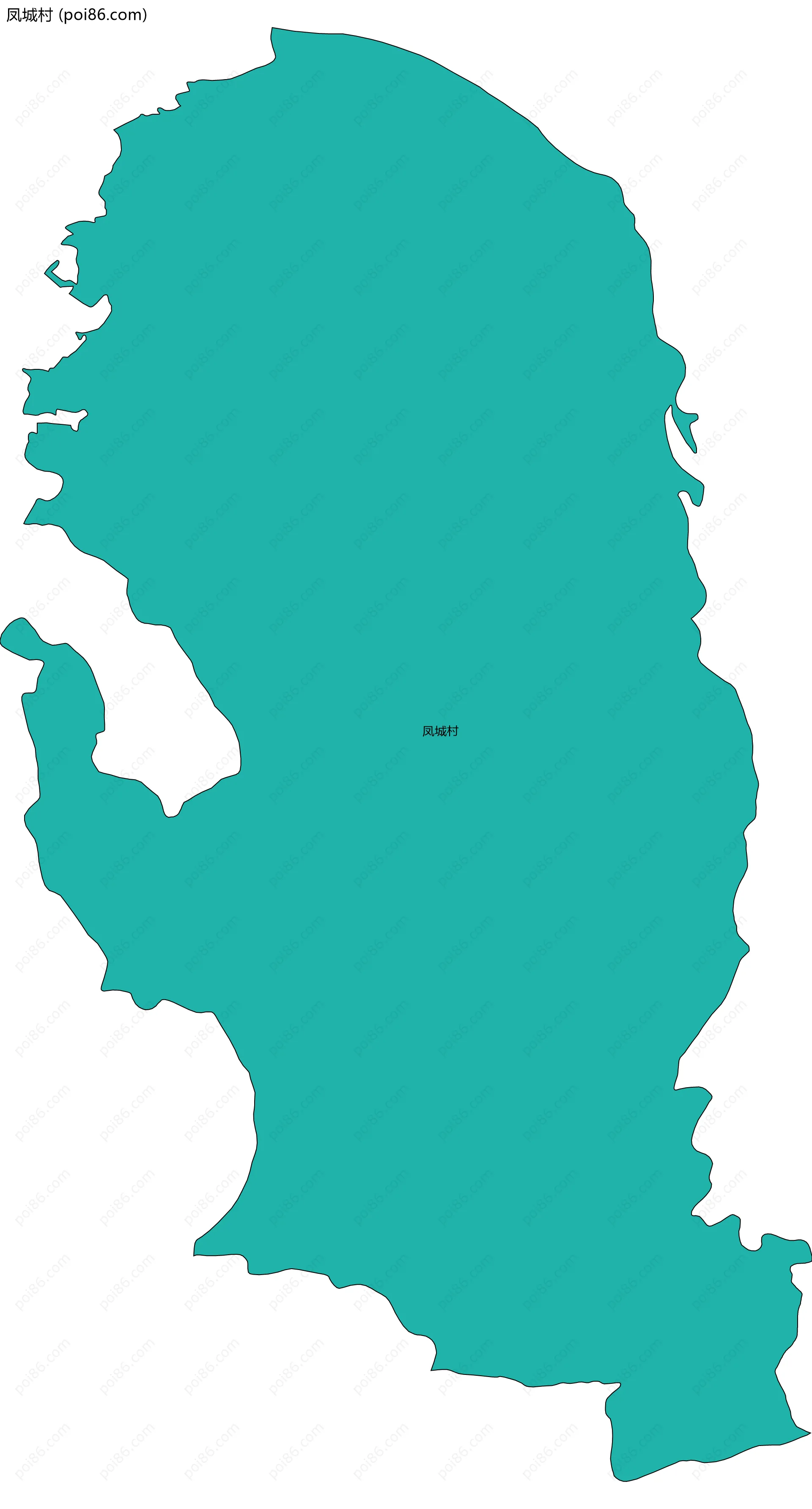 凤城村边界地图