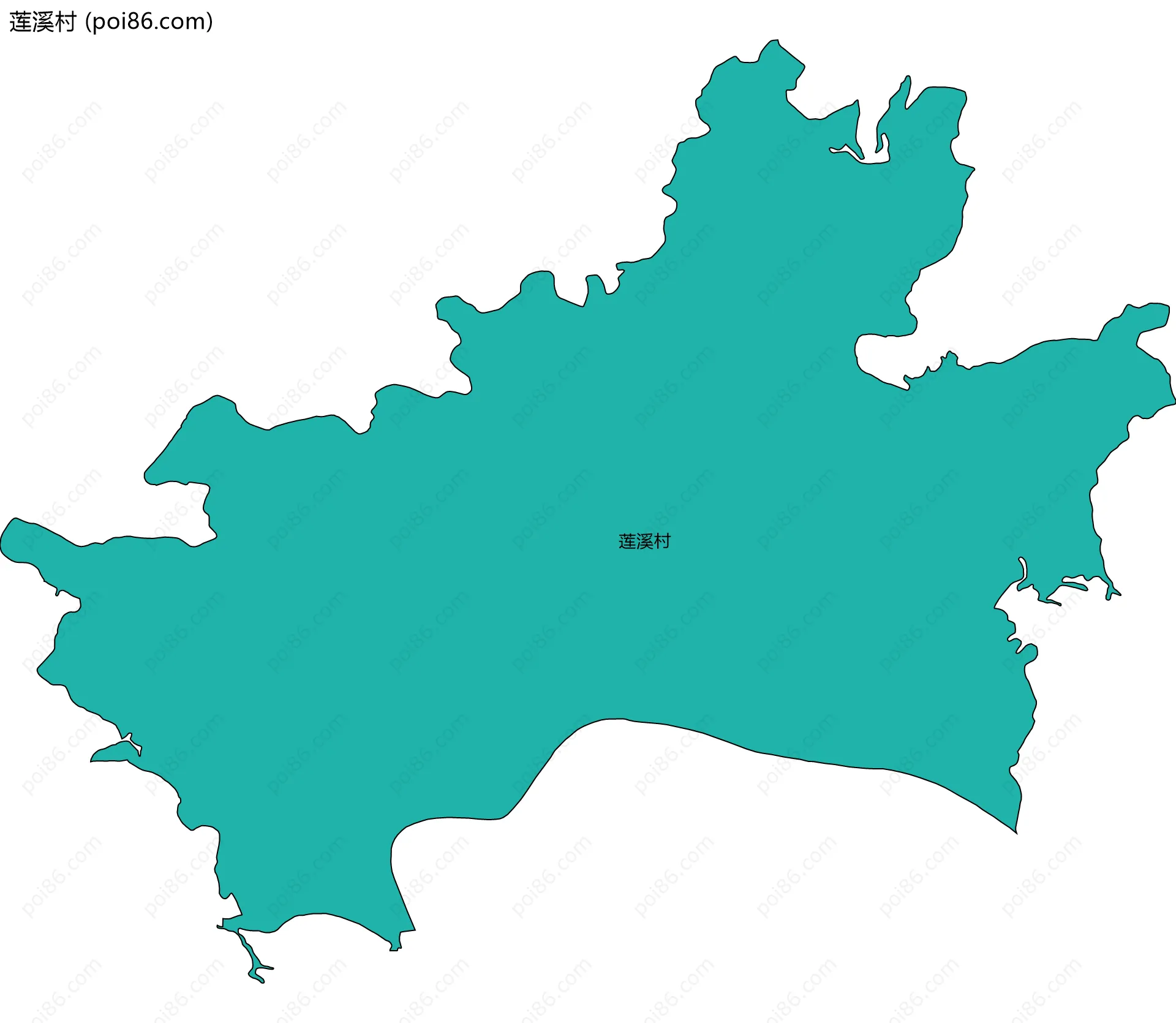 莲溪村边界地图