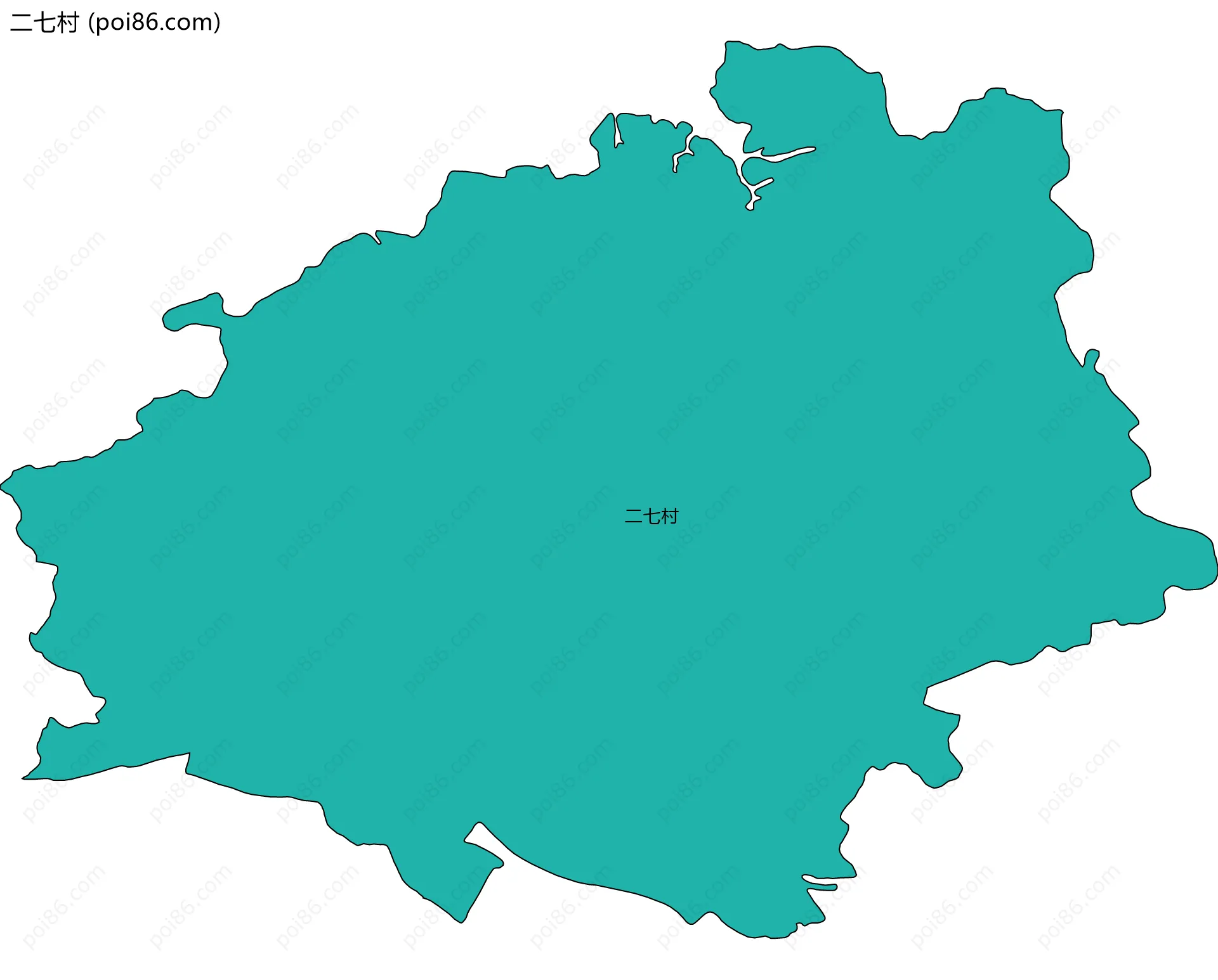 二七村边界地图