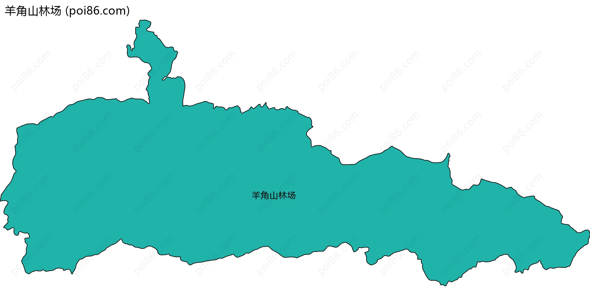 羊角山林场边界地图