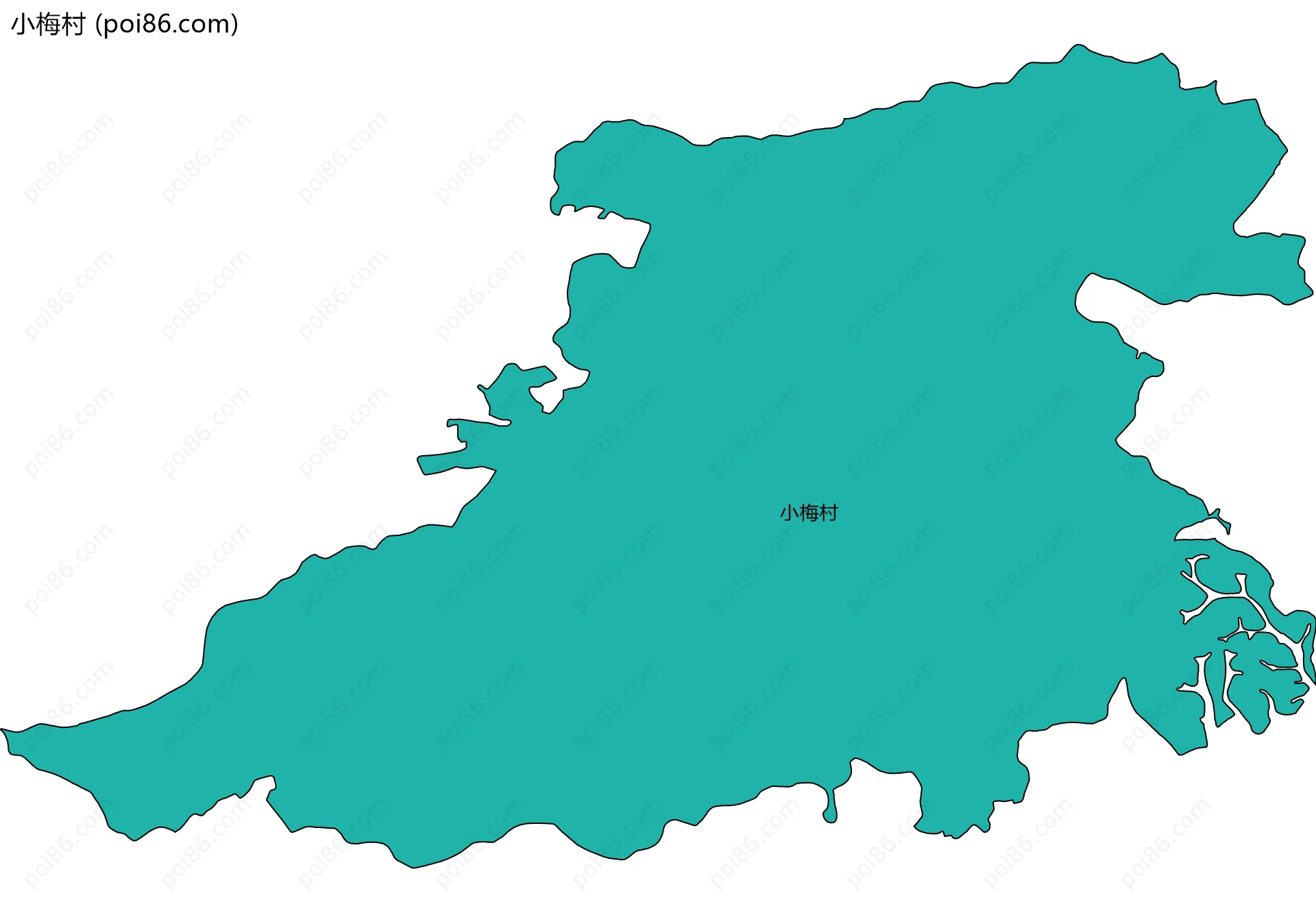 小梅村边界地图