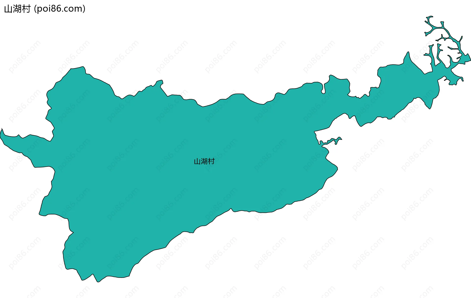 山湖村边界地图